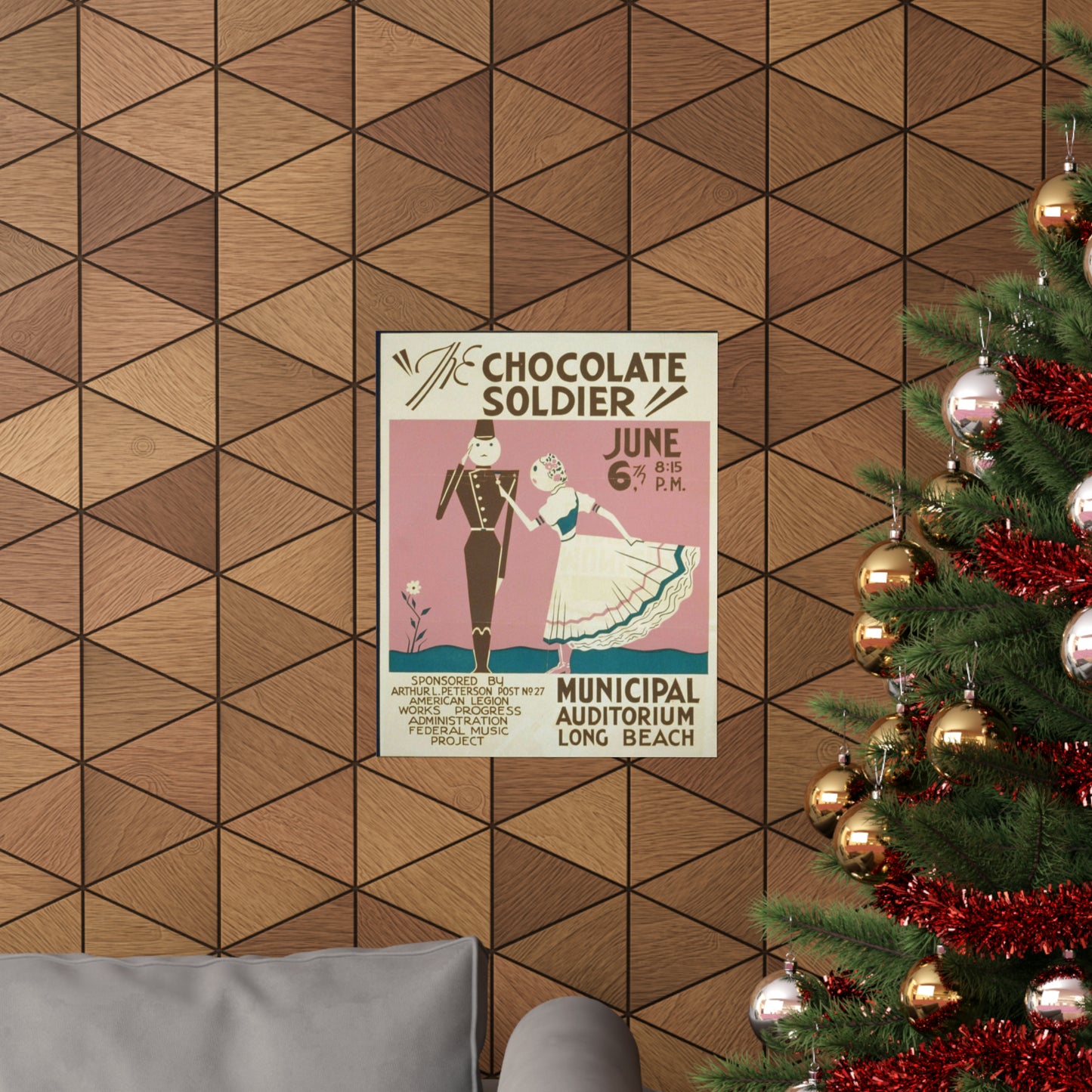 "The chocolate soldier" - WPA poster, Public domain, Library of Congress High Quality Matte Wall Art Poster for Home, Office, Classroom