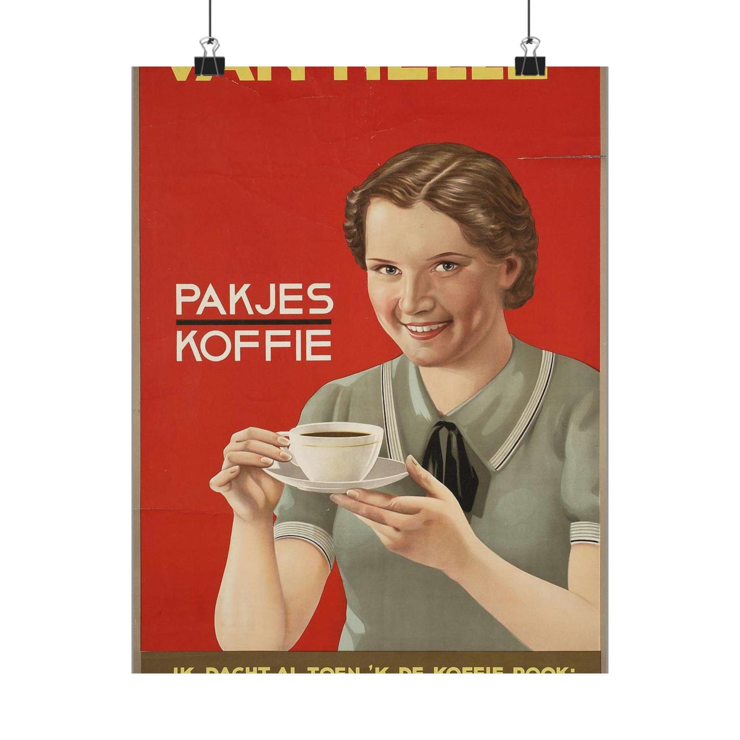 Van Nelle's pakjes koffie1936, Art Deco Poster High Quality Matte Wall Art Poster for Home, Office, Classroom