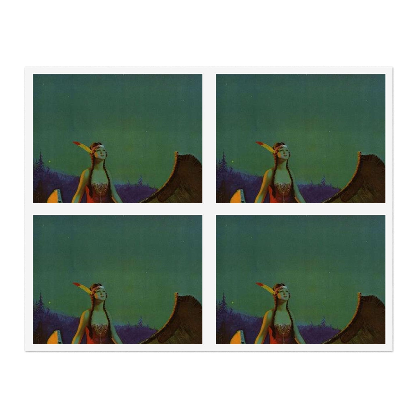 ”Starlight”, print from a painting by Edward Mason Eggleston, 1929 Laminated UV Protective Vinyl Stickers