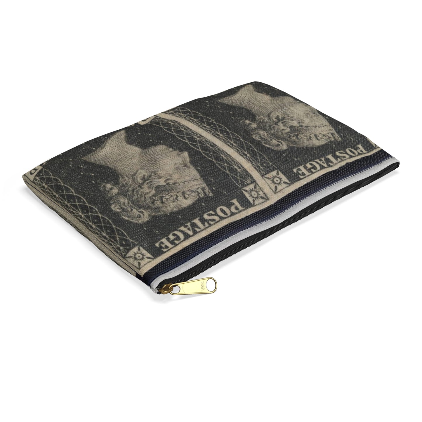 "Penny Black" postage stamps - postal stamp Large Organizer Pouch with Black Zipper