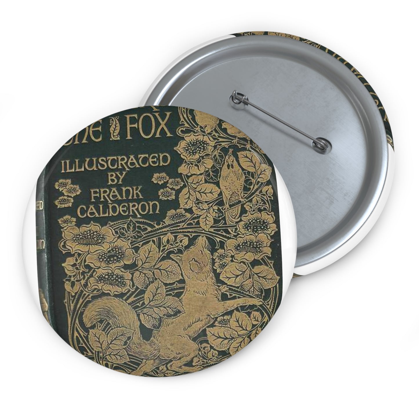 Albert Angus Turbayne - Reynard the Fox 1895 Pin Buttons with Crisp Design