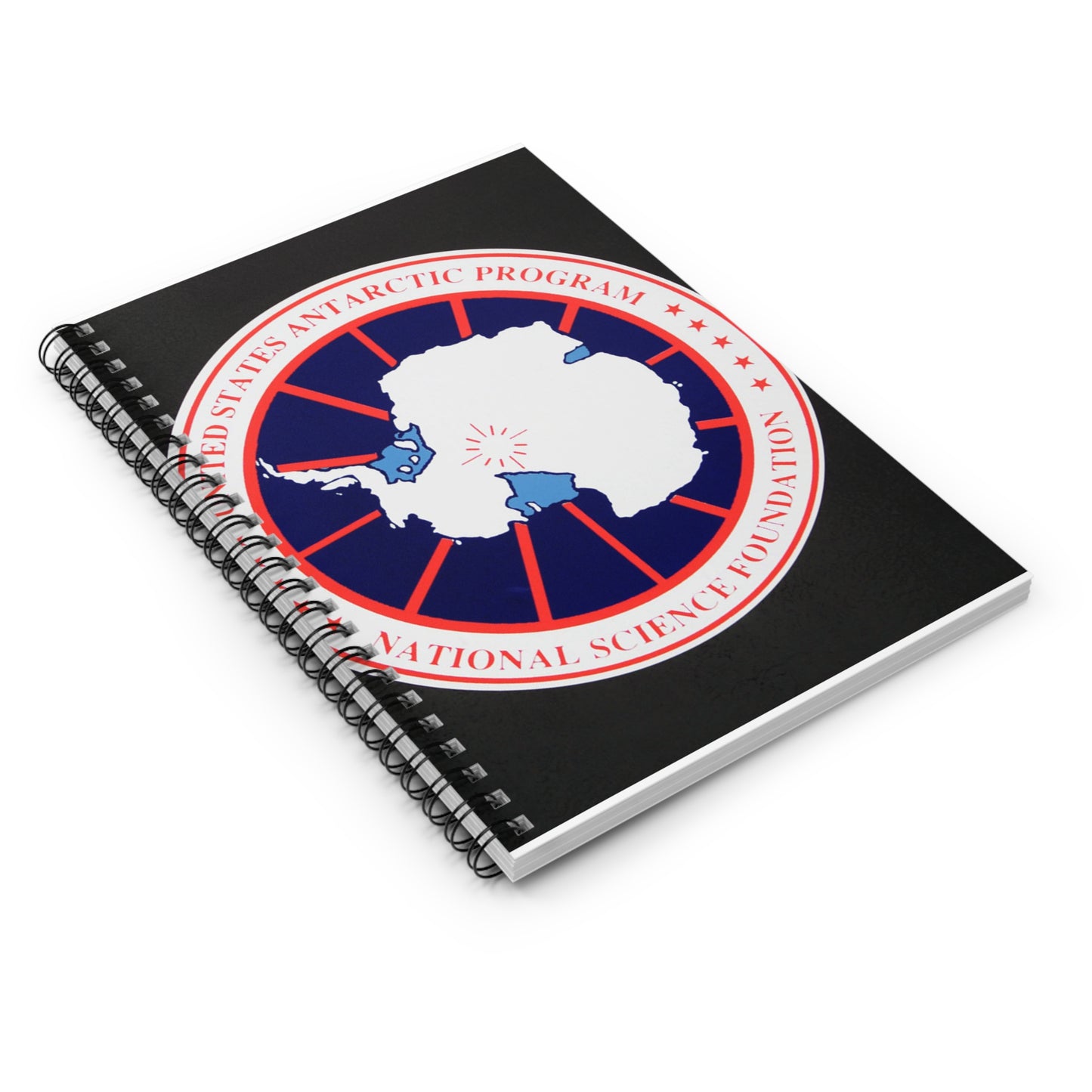 Logo of The National Science Foundation United States Antarctic Program Spiral Bound Ruled Notebook with Printed Cover