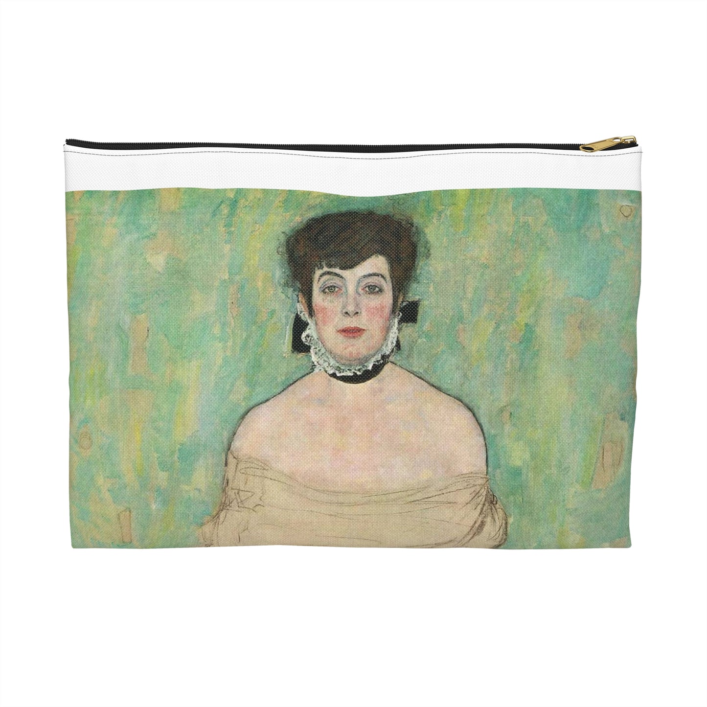 Gustav Klimt - Portrait of Amalie Zuckerkandl - Belvedere 7700 Large Organizer Pouch with Black Zipper