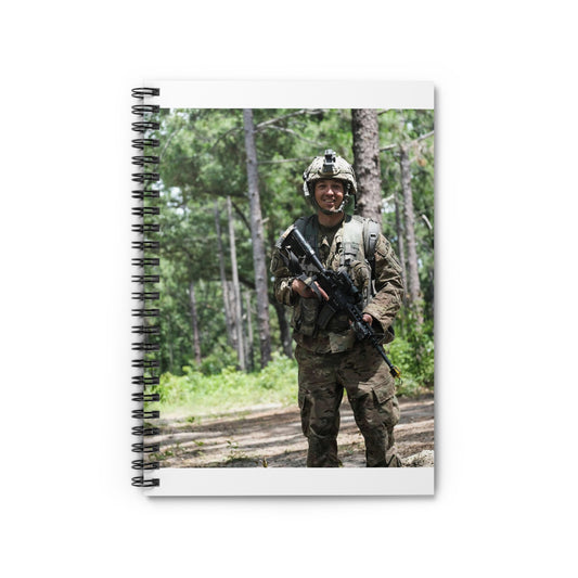 1st Lt. Jamieson Barnes an officer with Headquarters, Spiral Bound Ruled Notebook with Printed Cover