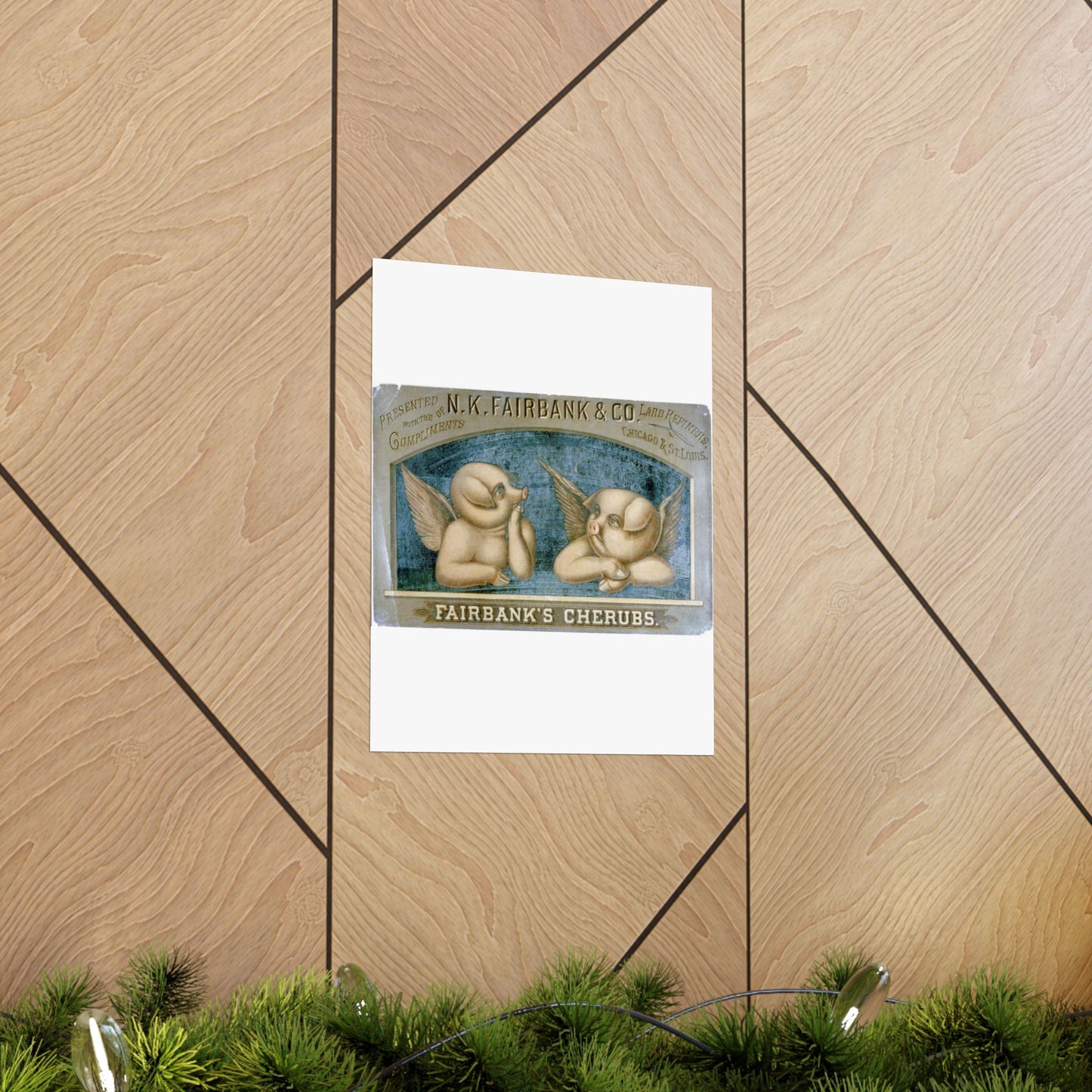 Fairbank's cherubs--Presented with the compliments of N.K. Fairbank & Co., lard refiners, Chicago & St. Louis High Quality Matte Wall Art Poster for Home, Office, Classroom