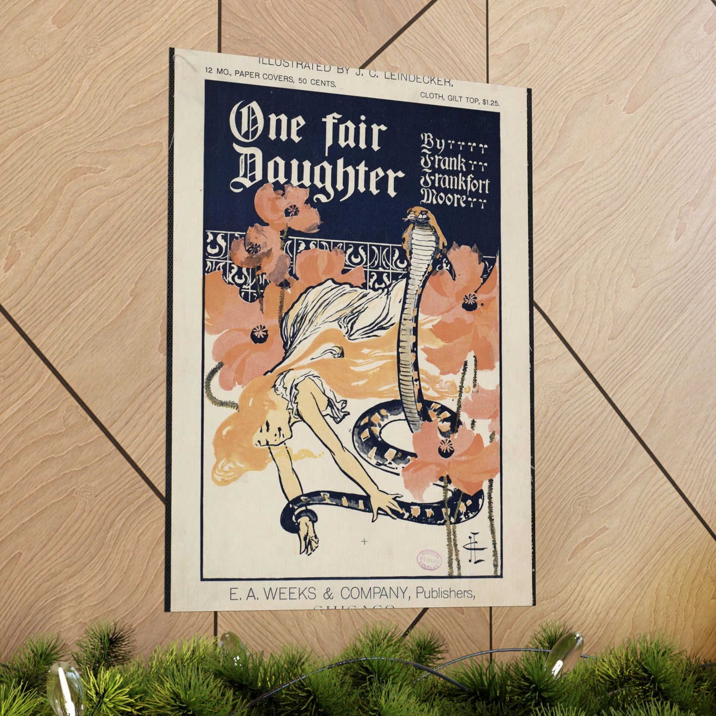 One fair daughter, by Frank Frankfort Moore High Quality Matte Wall Art Poster for Home, Office, Classroom