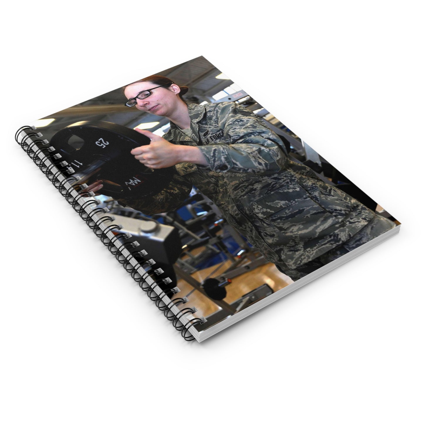 Senior Airman Cassandra Bridges, 28th Force Support Spiral Bound Ruled Notebook with Printed Cover