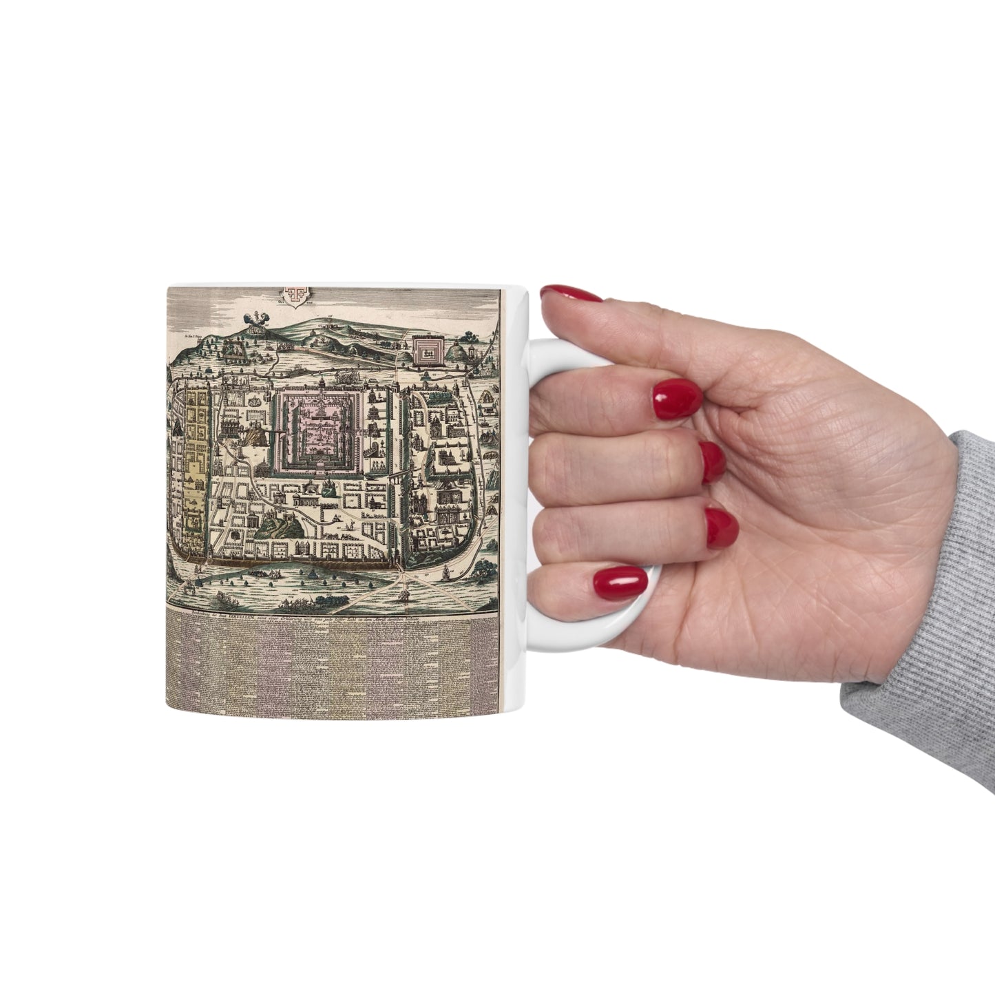 Ierusalem, cum suburbiis, prout tempore Christi floruit, accurate notatis omnibus insignibus et praecipuè iis locis... / Beautiful Novelty Ceramic Coffee Mug 11oz