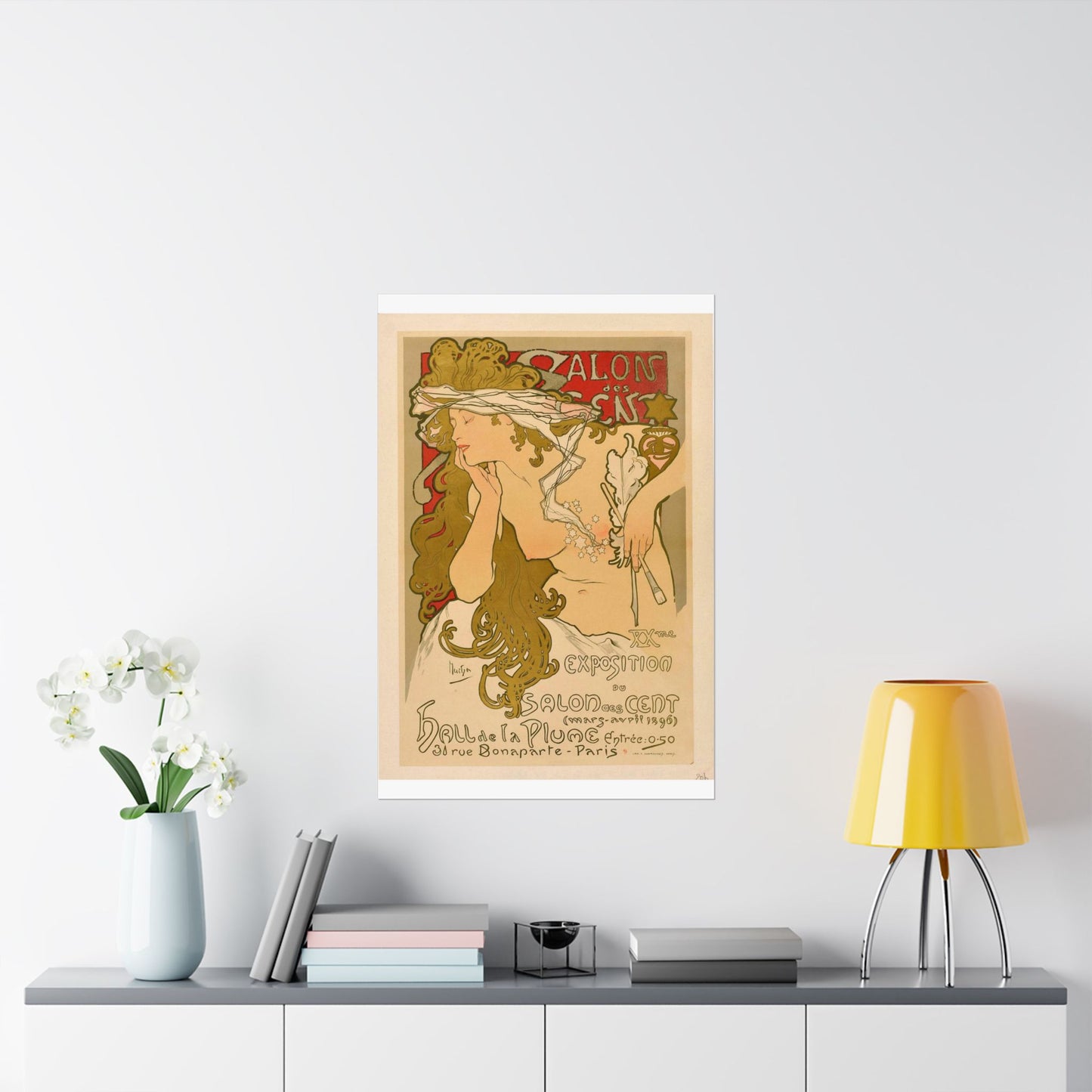 Salon des Cent (20) - mars 1896 High Quality Matte Wall Art Poster for Home, Office, Classroom