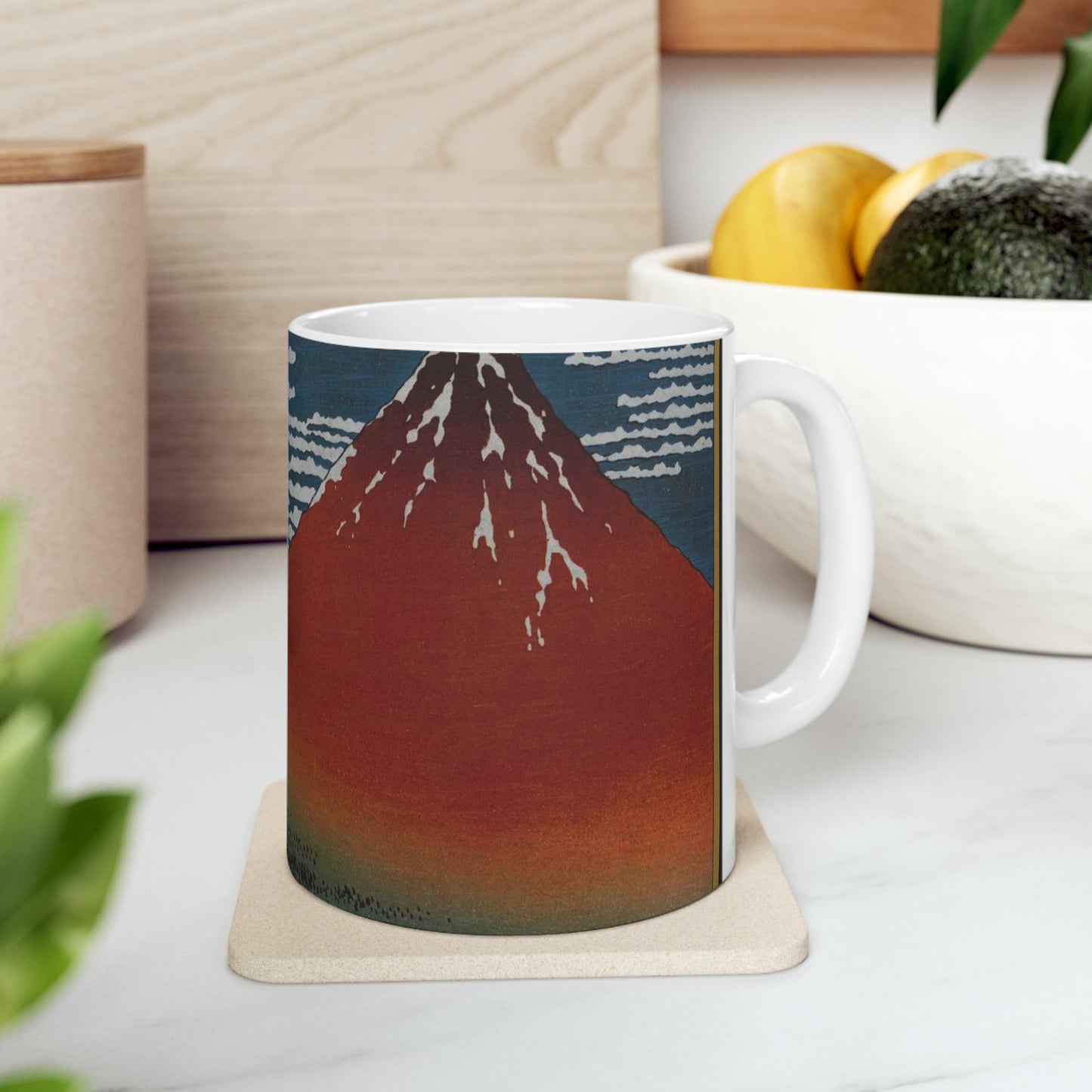 Aka-Fuji, from The 36 Views of Mt. Fuji, 1979 Beautiful Novelty Ceramic Coffee Mug 11oz