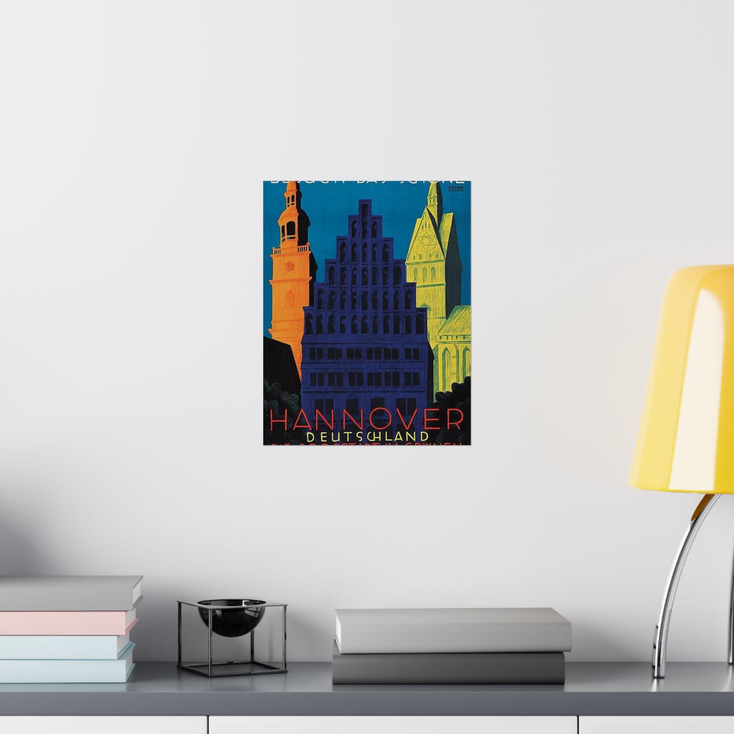 1930 circa Valentin Zietara Plakat Hannover, die Großstadt im Grünen High Quality Matte Wall Art Poster for Home, Office, Classroom