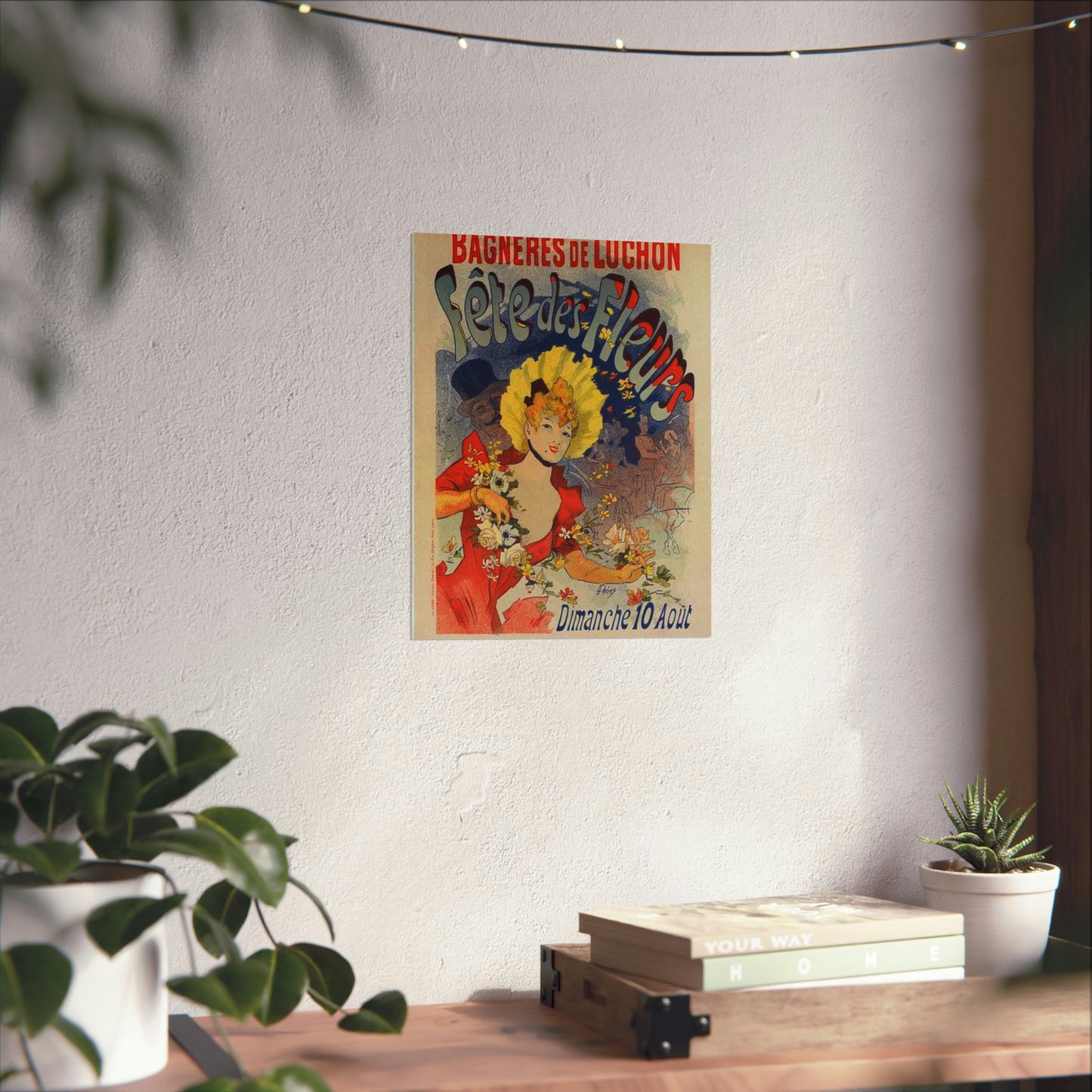 Affiche pour la "Fête des Fleurs de Bagnères-de-Luchon". High Quality Matte Wall Art Poster for Home, Office, Classroom