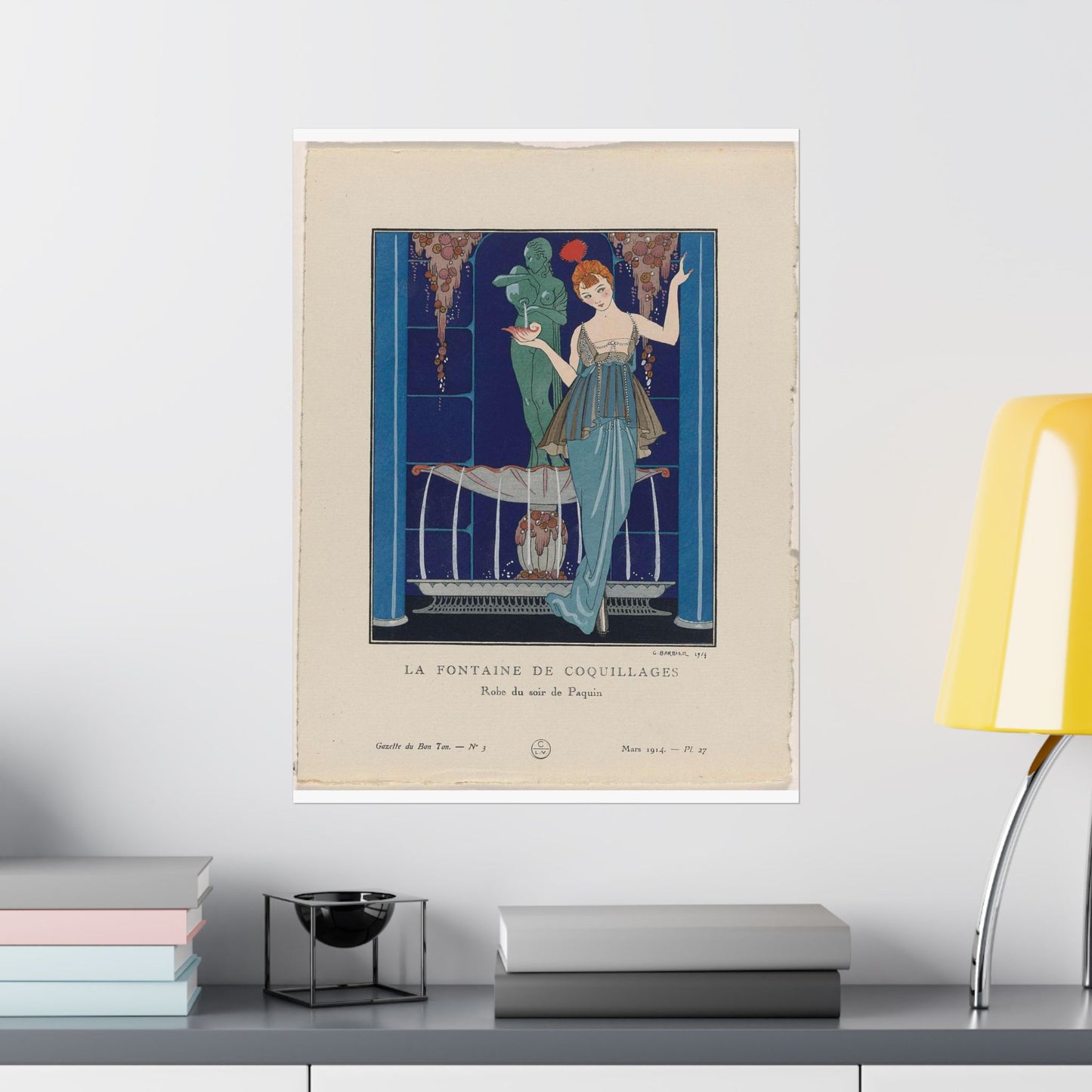 Gazette du Bon Ton. Art – Modes & Frivolités: Evening Attire High Quality Matte Wall Art Poster for Home, Office, Classroom