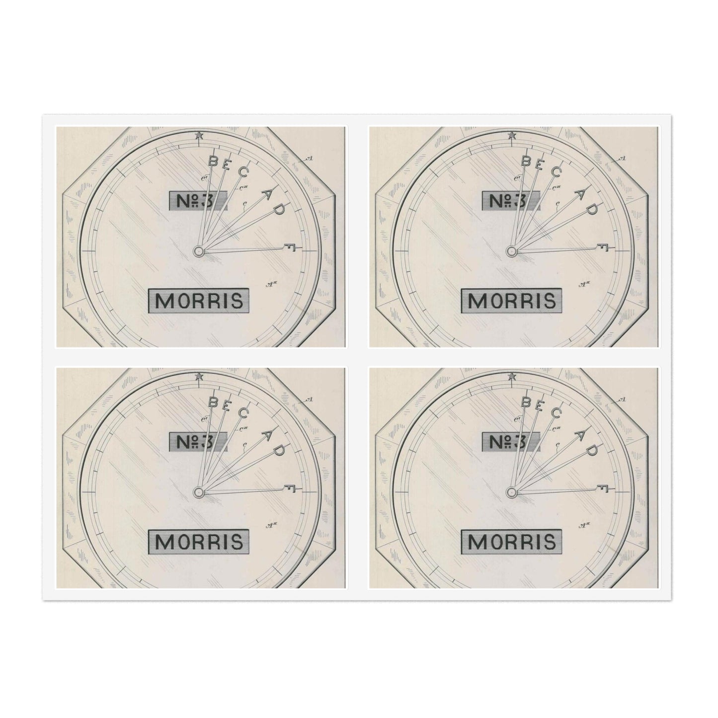 Patent drawing - for S. D. Mott's Racing Indicator Public domain  image Laminated UV Protective Vinyl Stickers