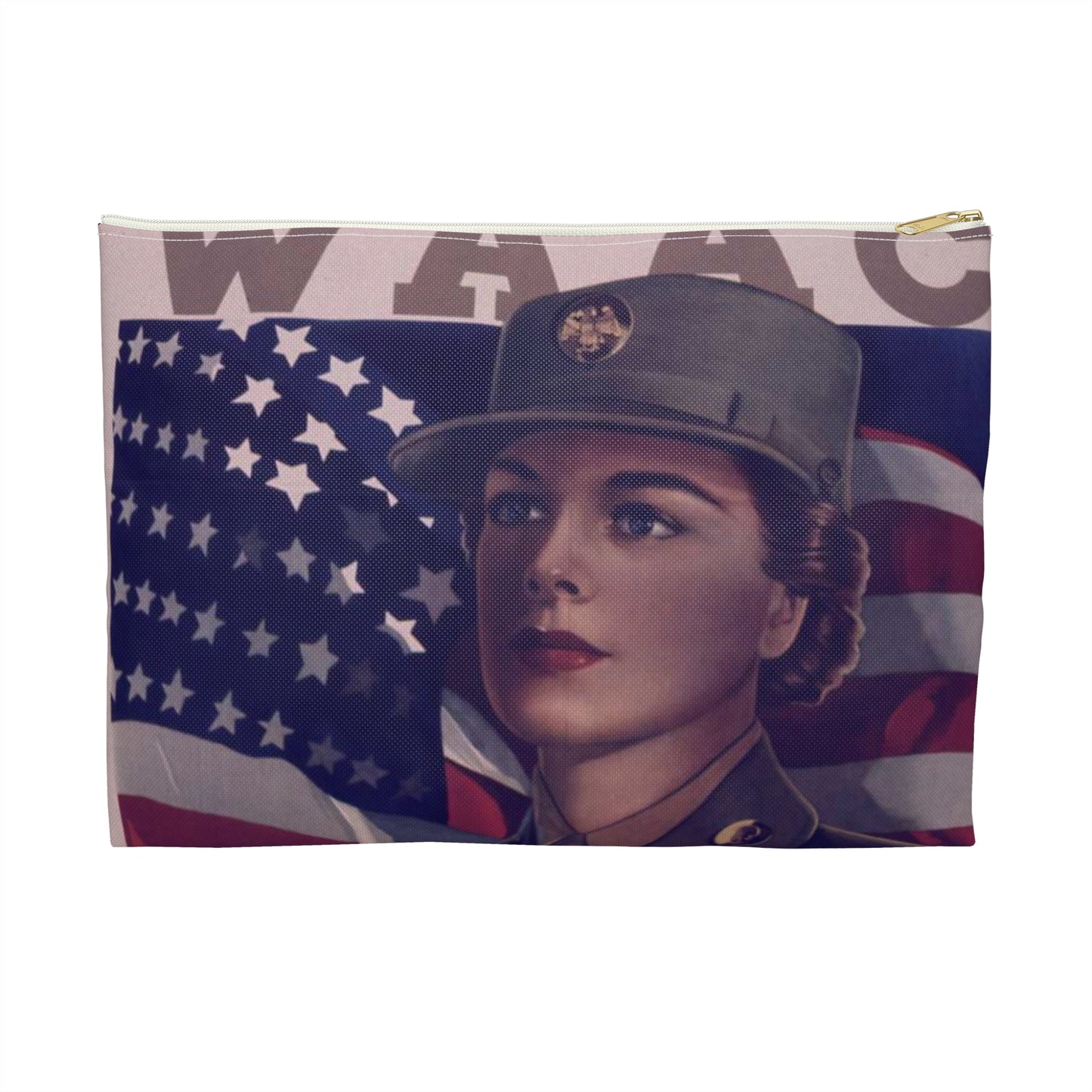 WAAC. THIS IS MY WAR TOO^ - NARA - 515724 Large Organizer Pouch with Black Zipper