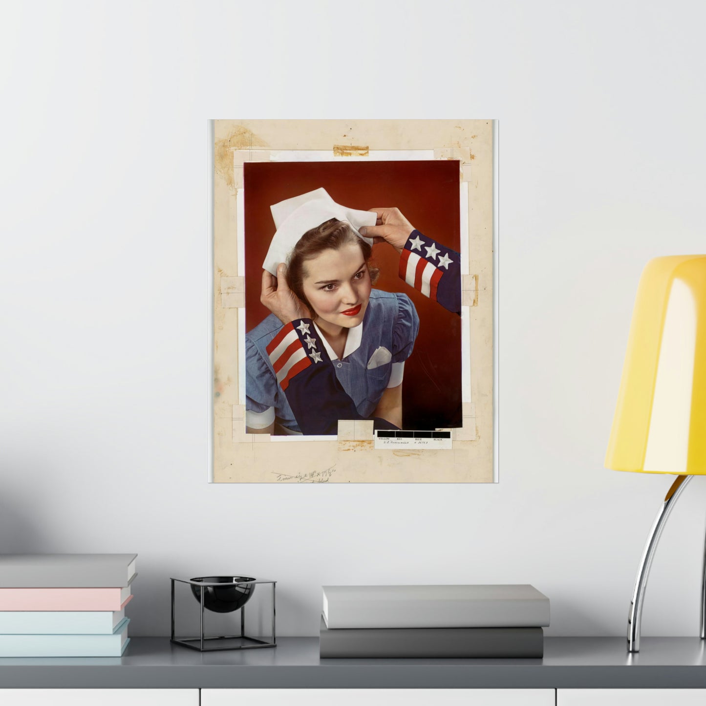 [Nurse having a nurse's cap place on her head] [Victor Keppler] High Quality Matte Wall Art Poster for Home, Office, Classroom