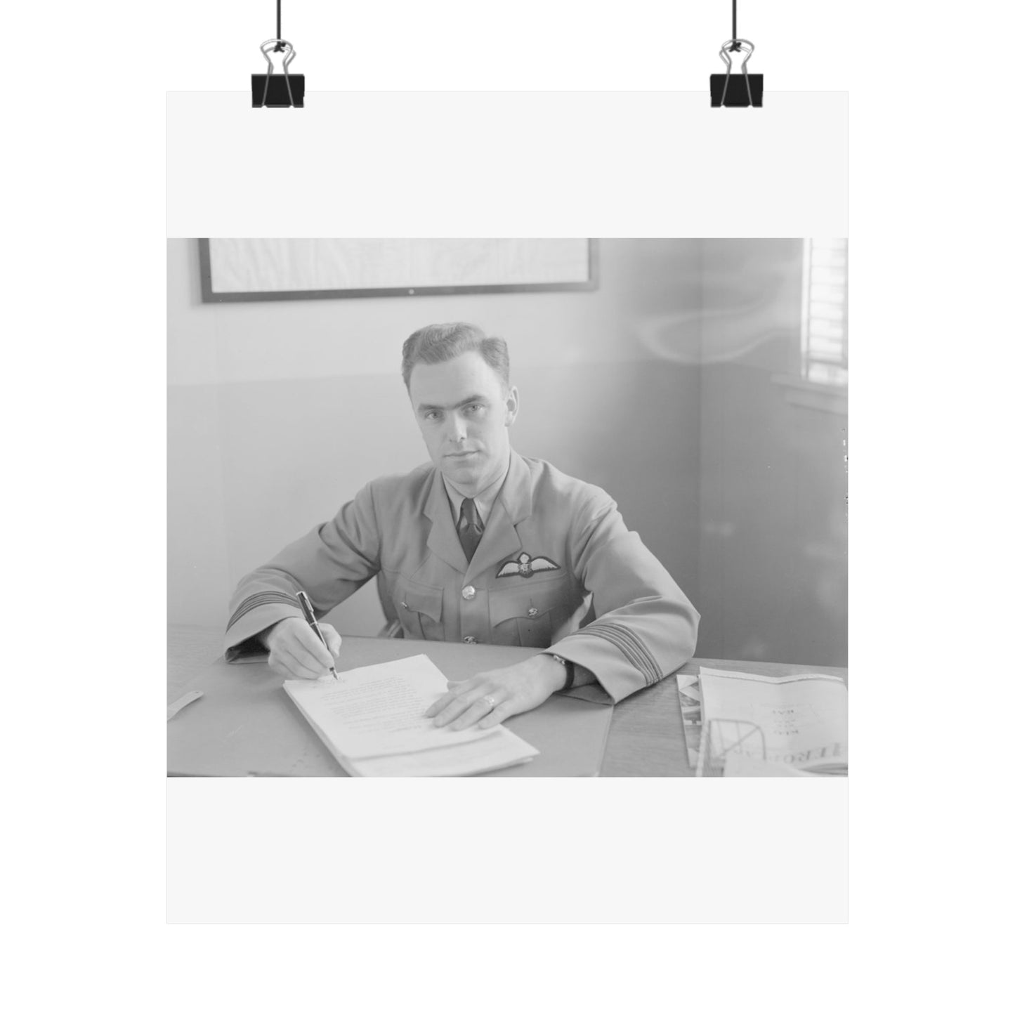 Unidentified Man, about 1940-1944 High Quality Matte Wall Art Poster for Home, Office, Classroom