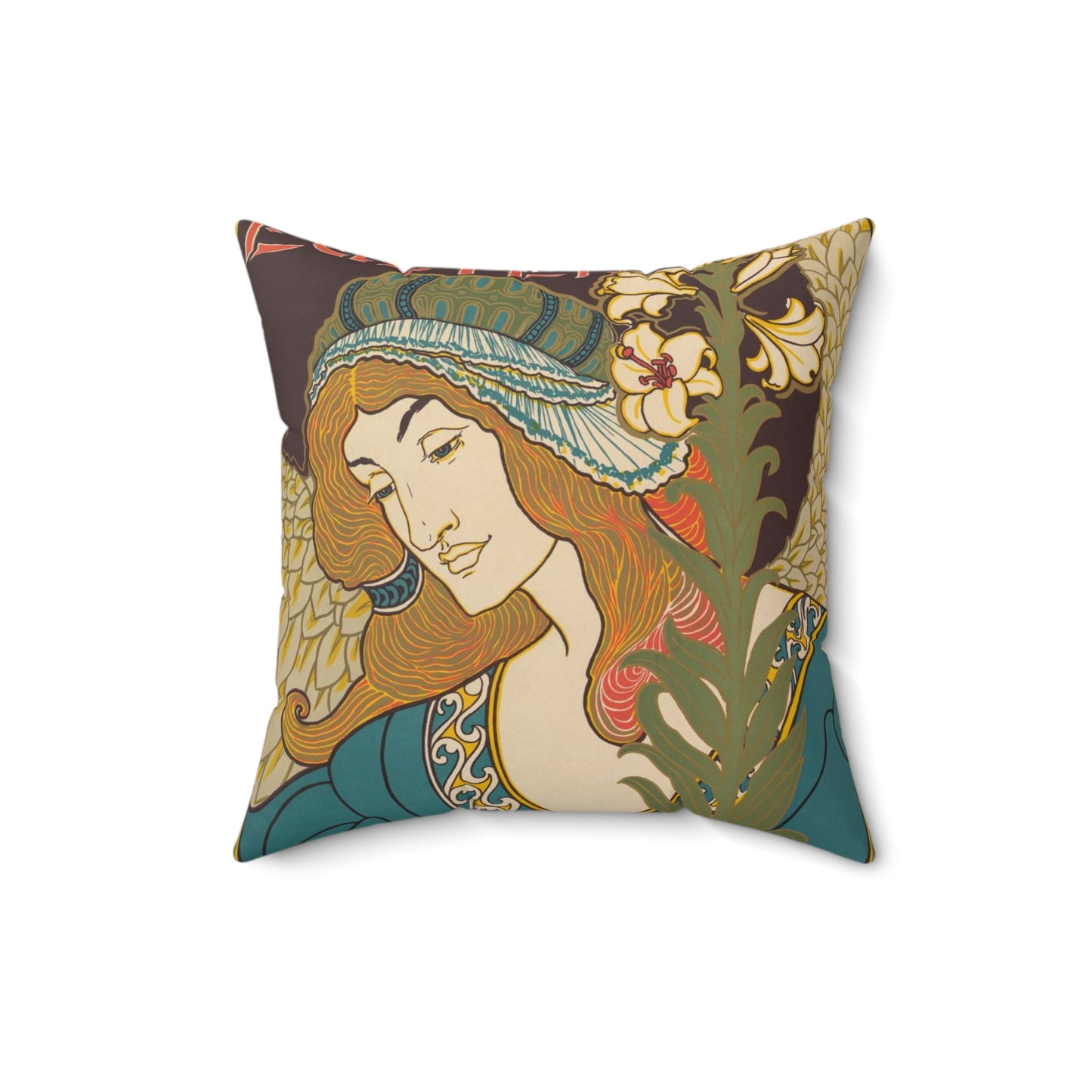 Louis Rhead - Prang's Publications: Easter Decorative Accent Square Pillow