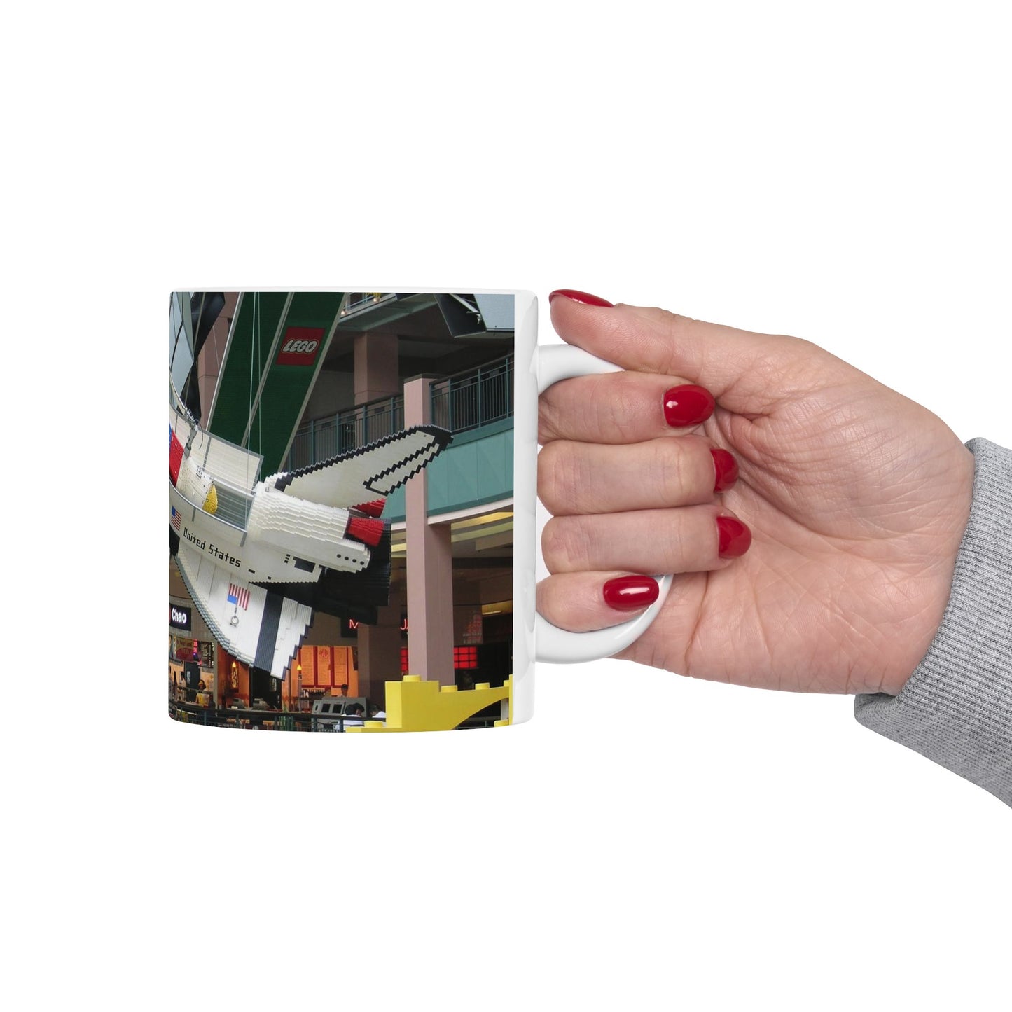 Grand Rounds Scenic Byway - Huge Lego Spaceship in the Mall of America Beautiful Novelty Ceramic Coffee Mug 11oz