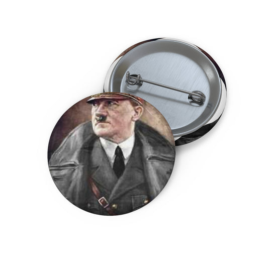 Gitler-vizvolitel - Art Deco public domain image Pin Buttons with Crisp Design