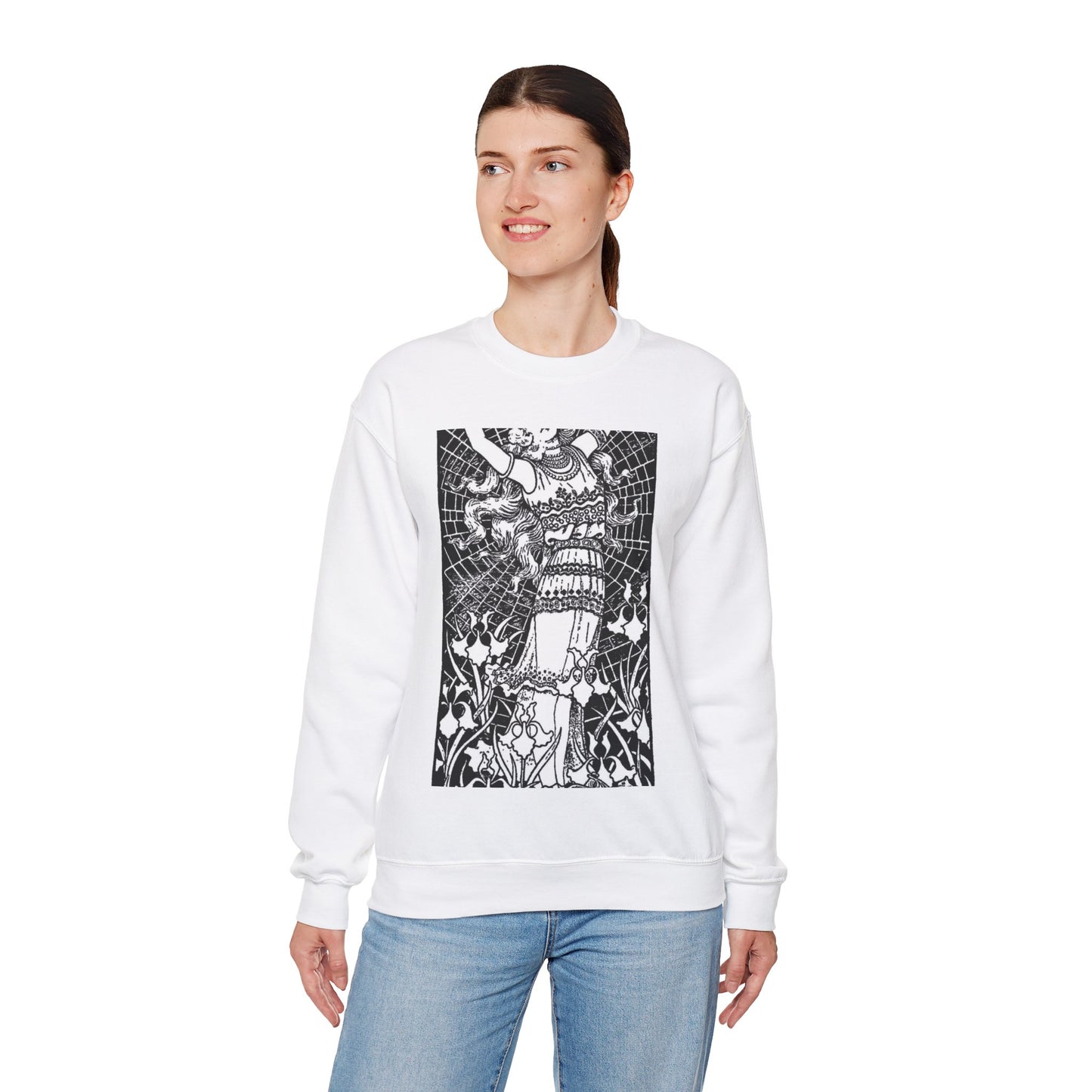 Liane de Pougy by Paul Berthon - Art nouveau public domain poster White Heavy Blend Adult Crew Neck SweatShirt