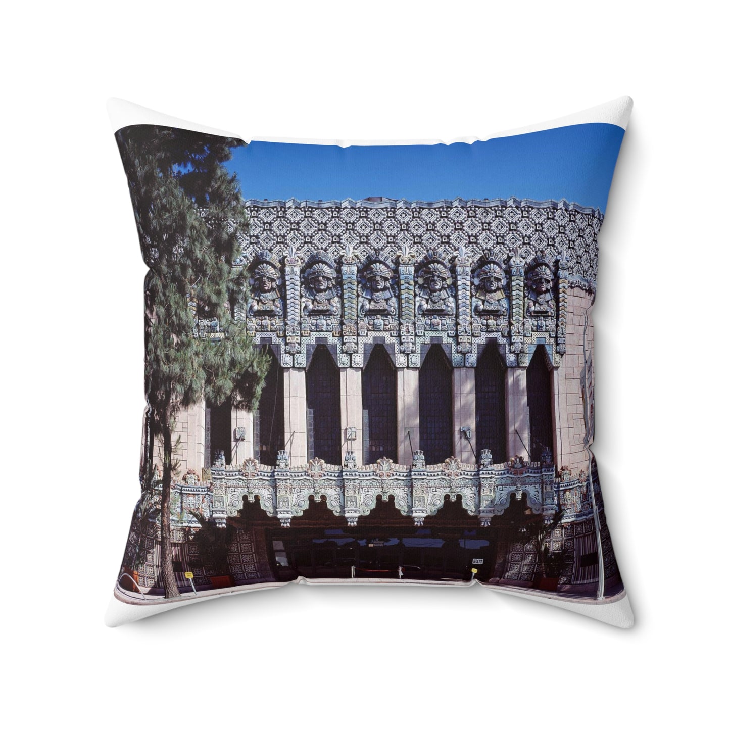 Photographs of buildings in Los Angeles, California and the surrounding area Decorative Accent Square Pillow