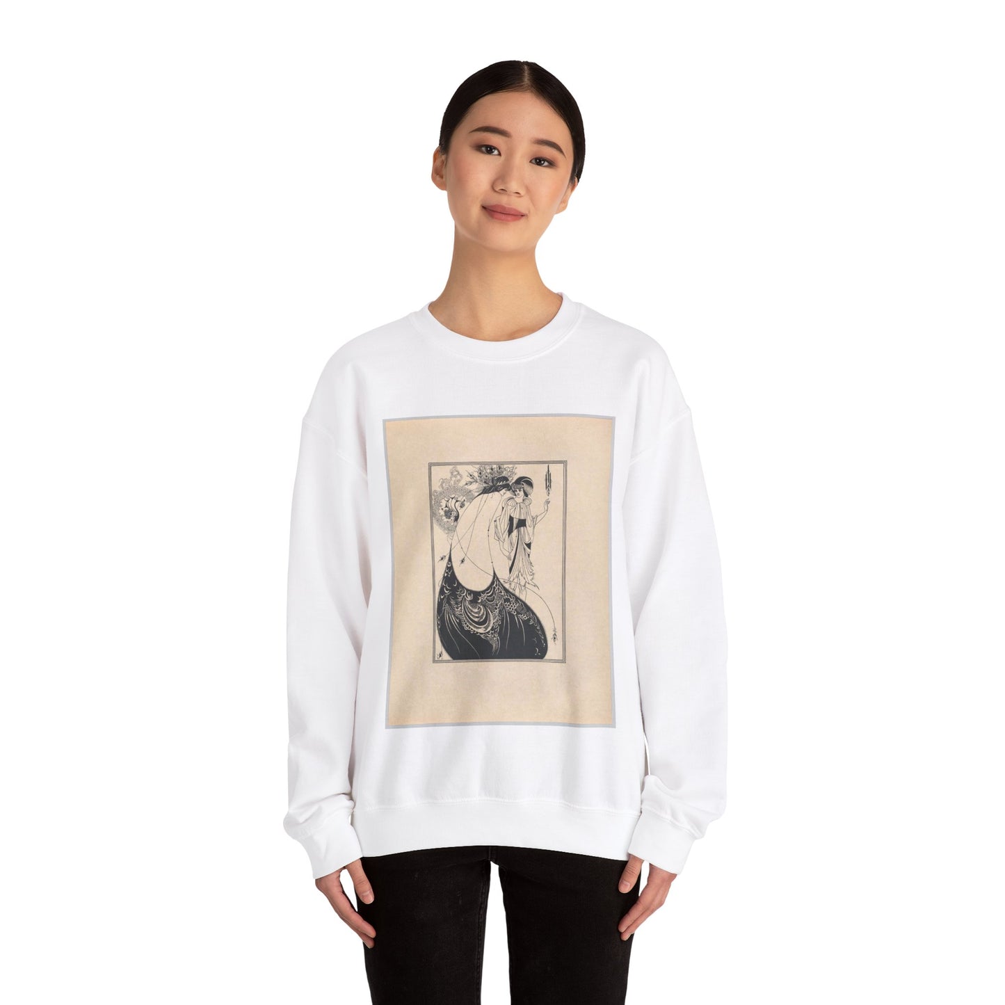 Aubrey Beardsley's Illustrations to Salome by Oscar Wilde MET DP863675 White Heavy Blend Adult Crew Neck SweatShirt