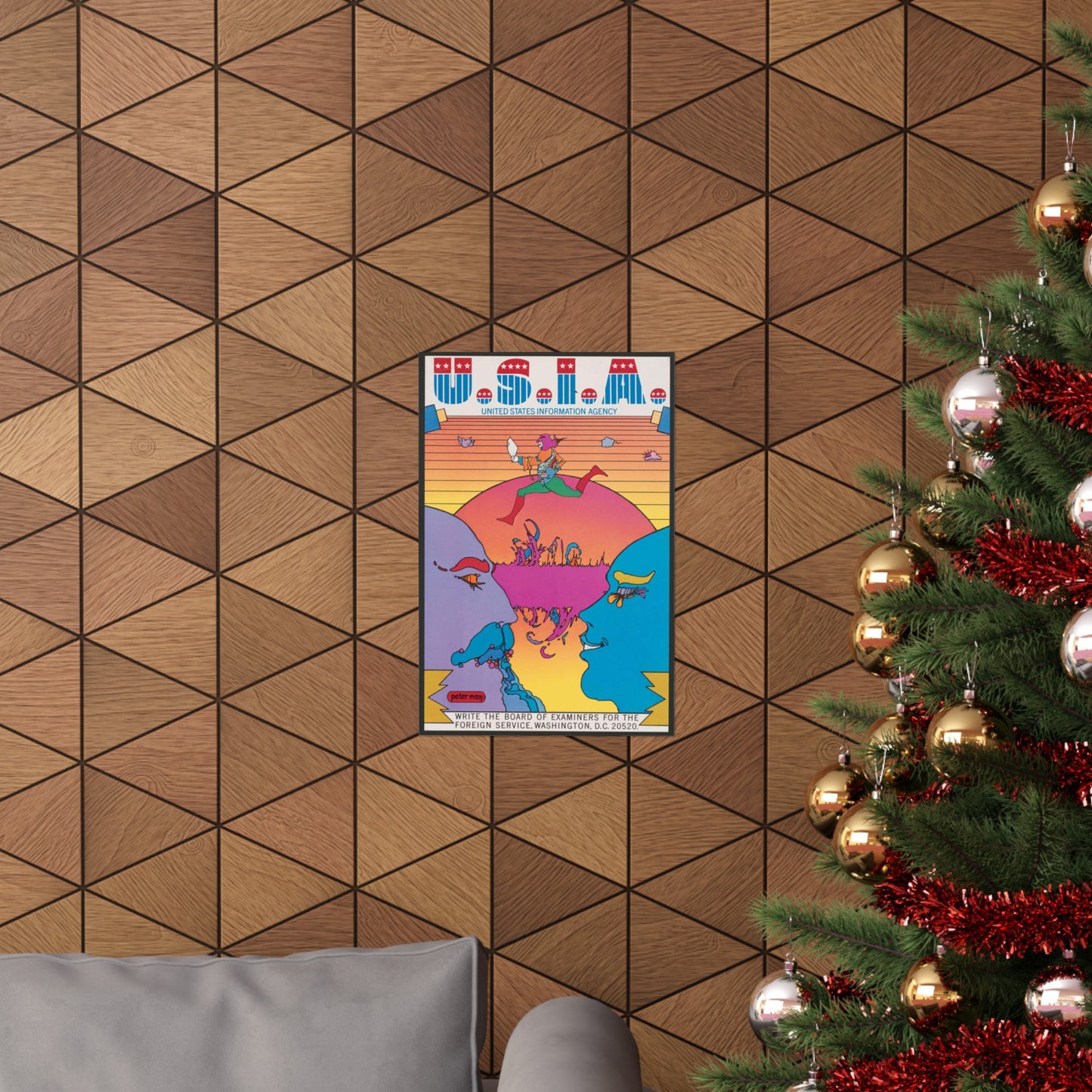 U.S.I.A. United States Information Agency High Quality Matte Wall Art Poster for Home, Office, Classroom