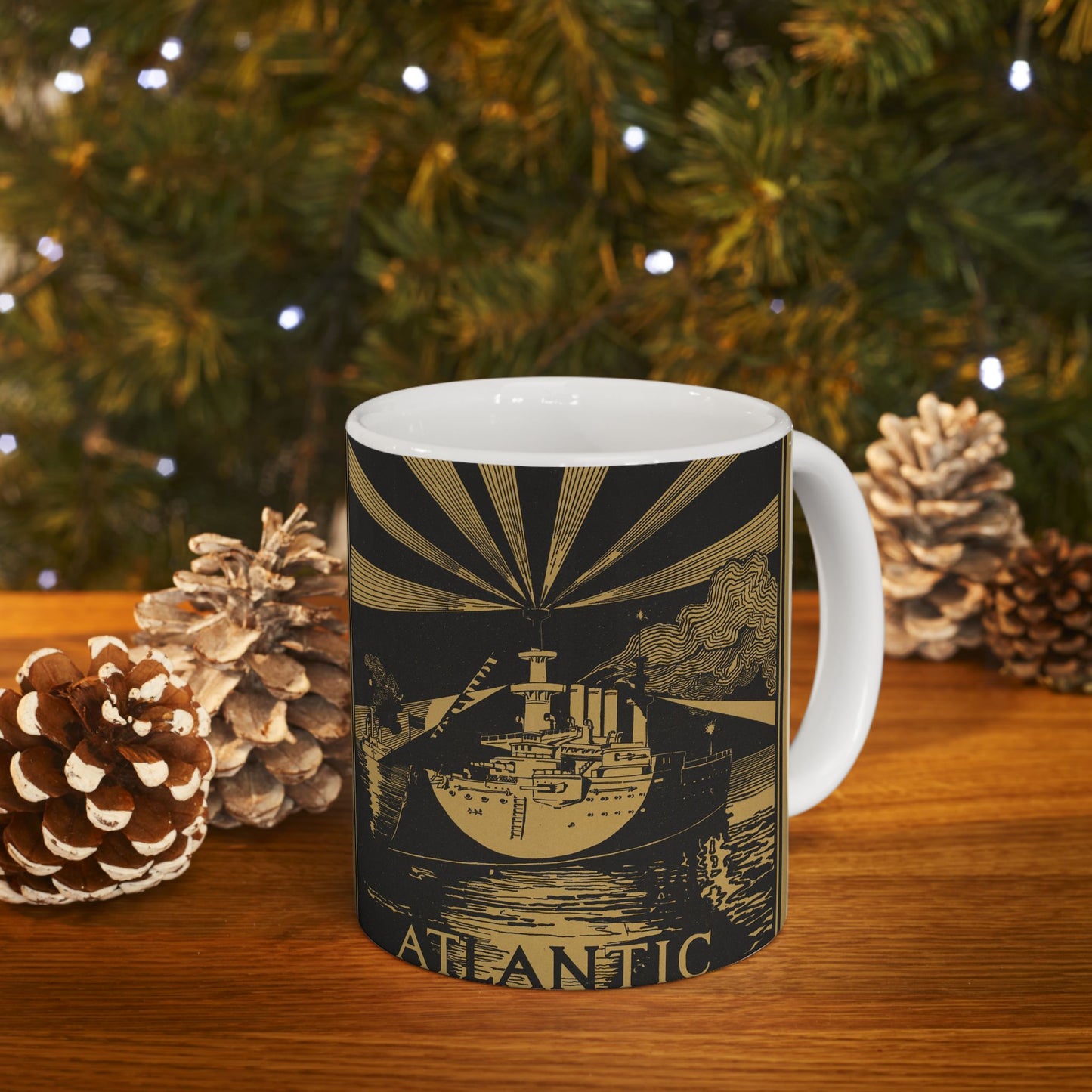 Atlantic for November, Art Nouveau poster Beautiful Novelty Ceramic Coffee Mug 11oz