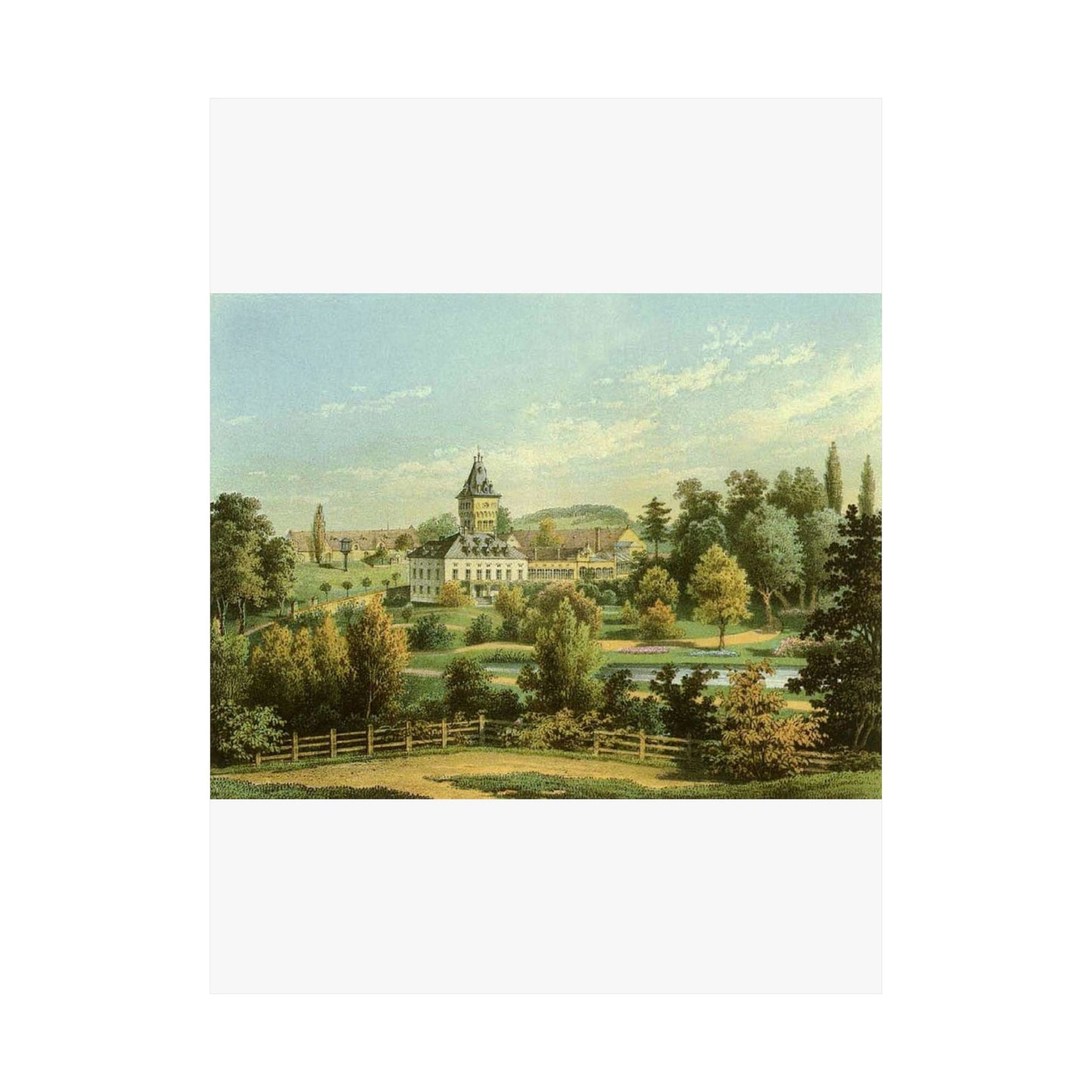 Schloss Peilau-Gladishof Sammlung Duncker High Quality Matte Wall Art Poster for Home, Office, Classroom