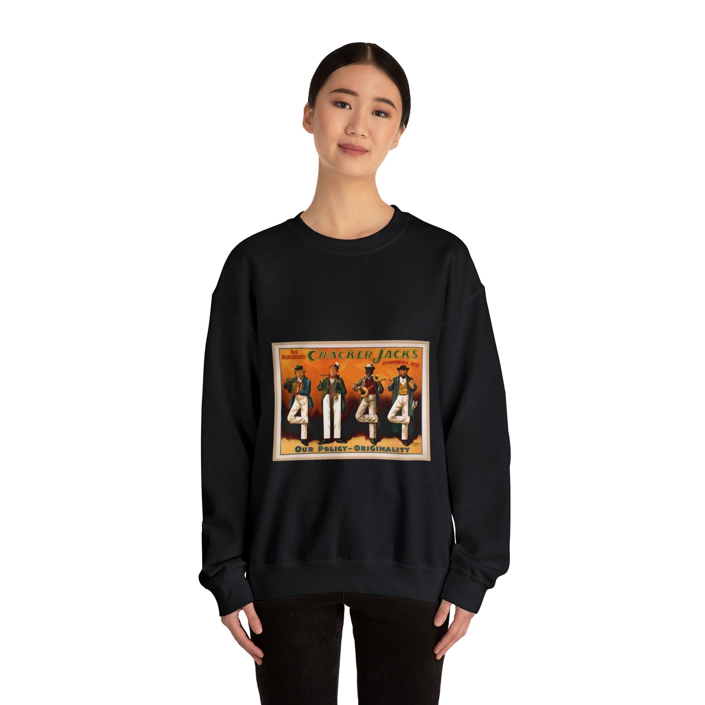 Bob Manchester's Cracker Jacks everything new. Black Heavy Blend Adult Crew Neck SweatShirt