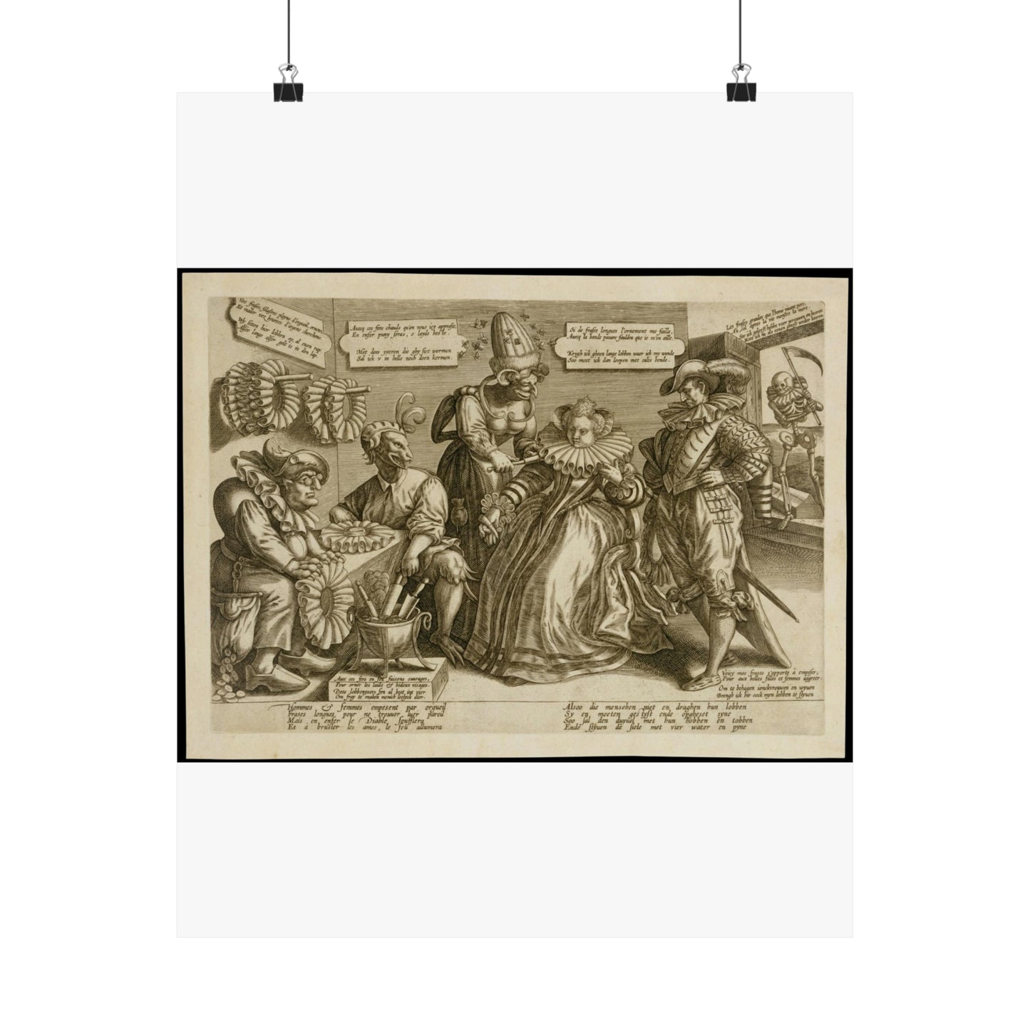 Maerten de Vos - The Pride of Women: Ruffs High Quality Matte Wall Art Poster for Home, Office, Classroom