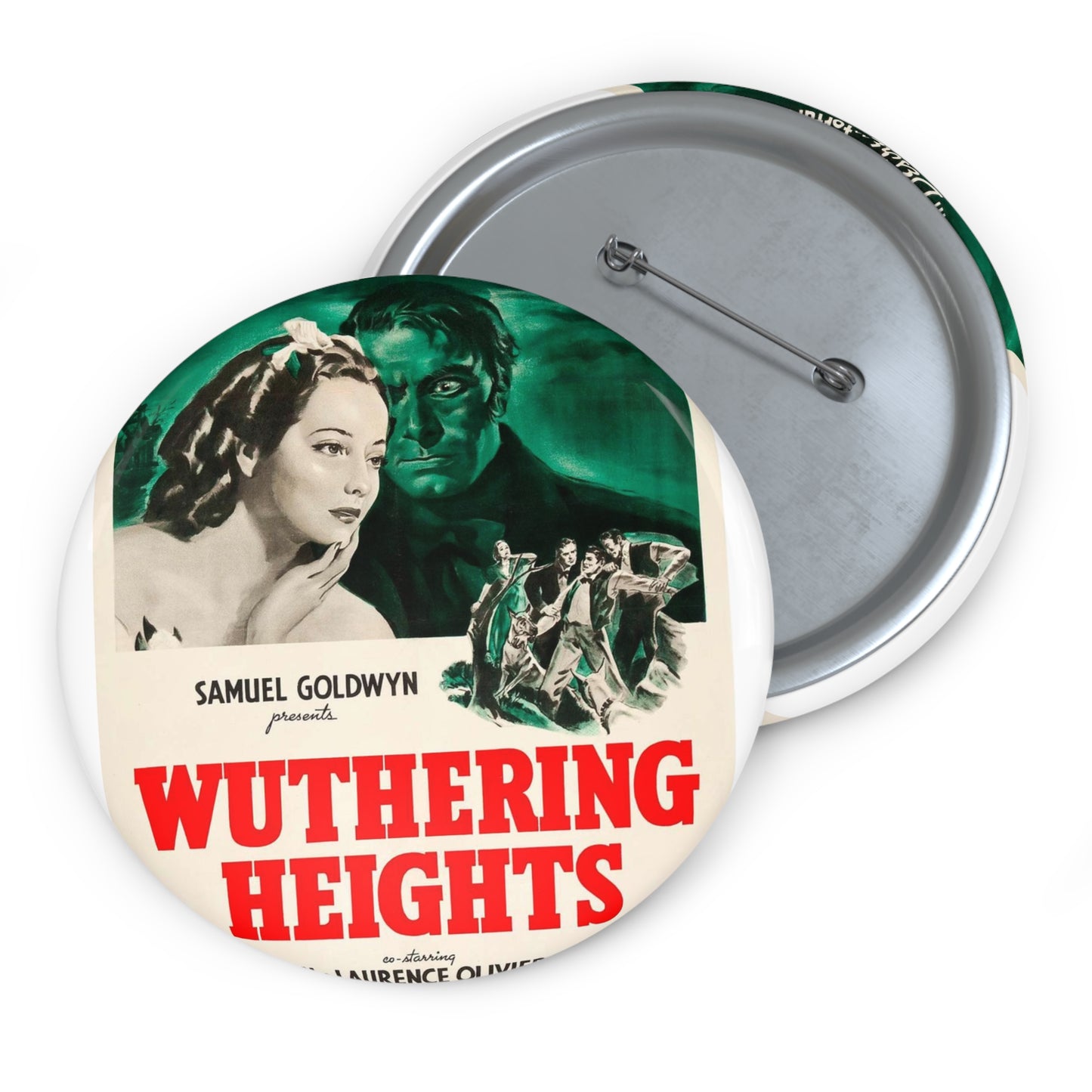 Wuthering Heights (1939 poster) Pin Buttons with Crisp Design