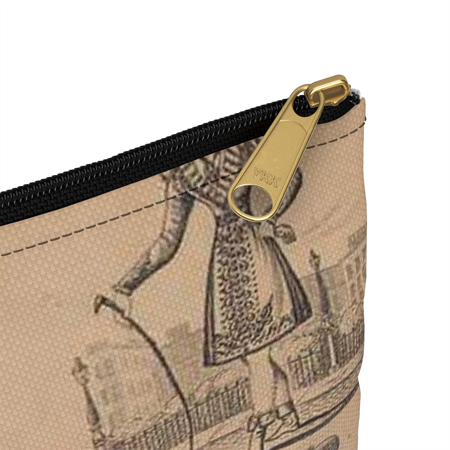 Madame Vestris in six favorite characters (Apollo, Page, Don Giovanni, Captain Macheath, Maria Darlington, and Mandane) Large Organizer Pouch with Black Zipper