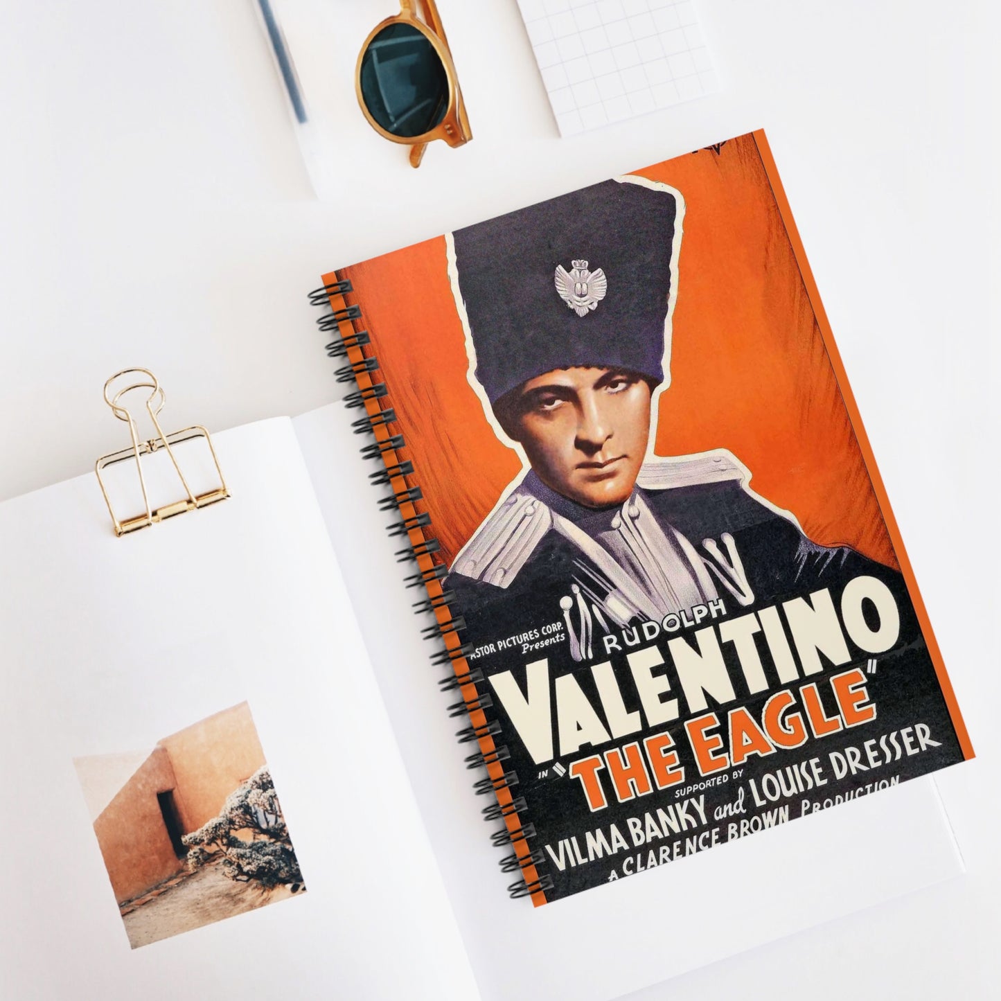 The-Eagle-1925-Rudolph-Valentino Spiral Bound Ruled Notebook with Printed Cover