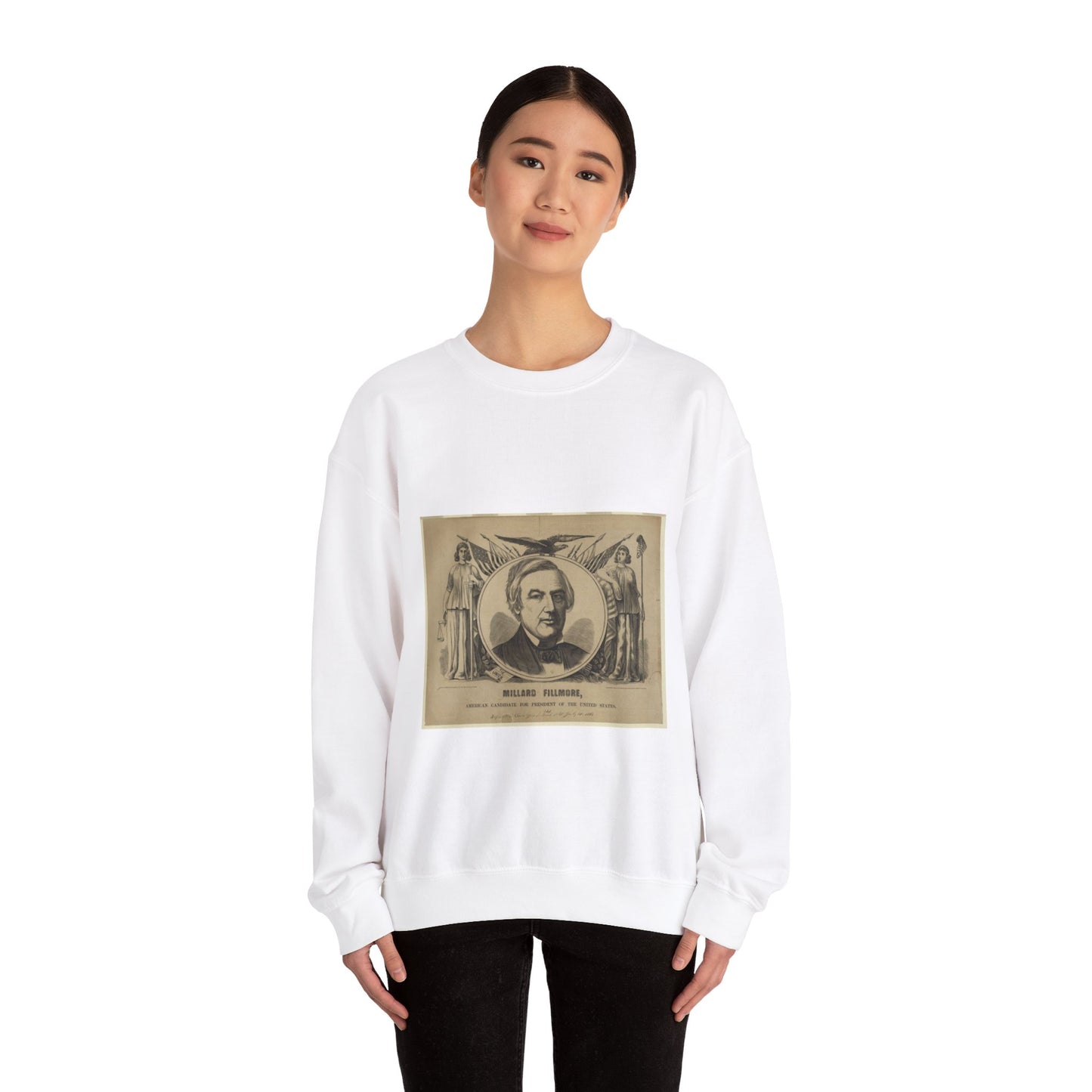 Millard Fillmore, American candidate for president of the United States White Heavy Blend Adult Crew Neck SweatShirt