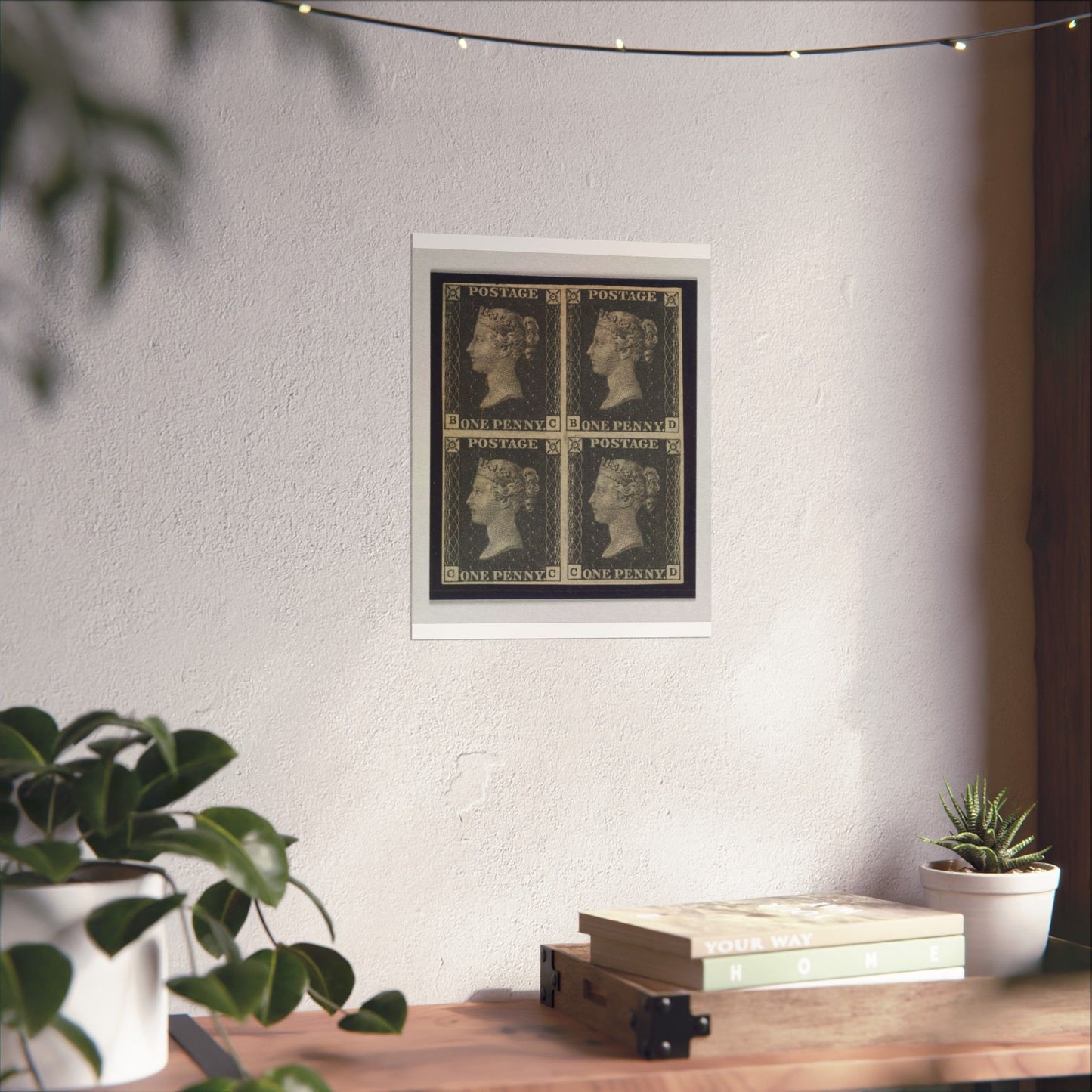 "Penny Black" postage stamps - postal stamp High Quality Matte Wall Art Poster for Home, Office, Classroom