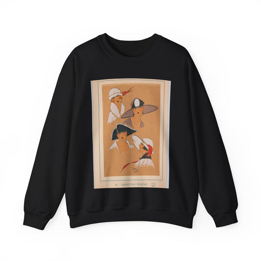 Print (France), Winter 1921–22 (CH 18615037) Black Heavy Blend Adult Crew Neck SweatShirt