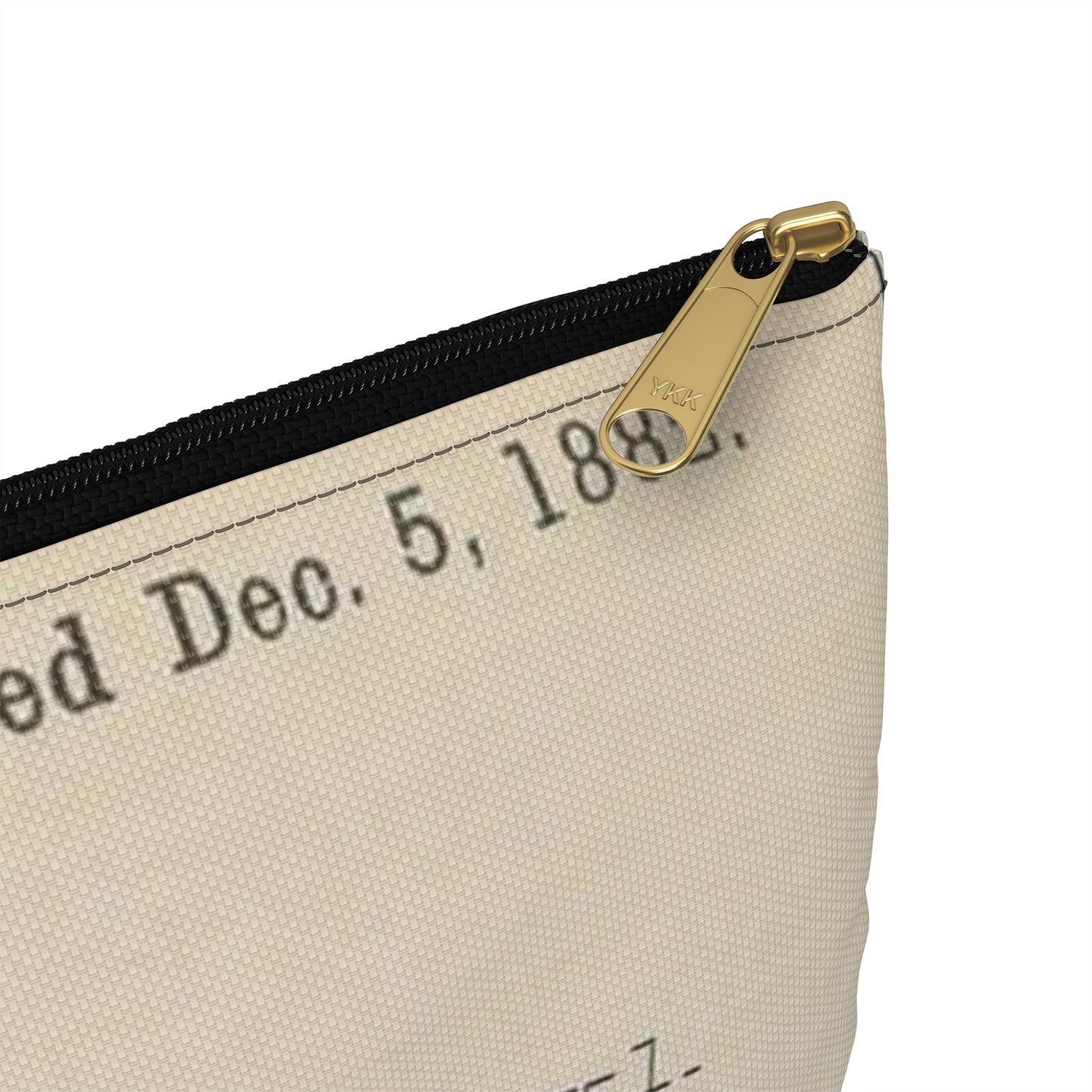 Patent drawing - for F. Shaw's Head Telephone Public domain  image Large Organizer Pouch with Black Zipper