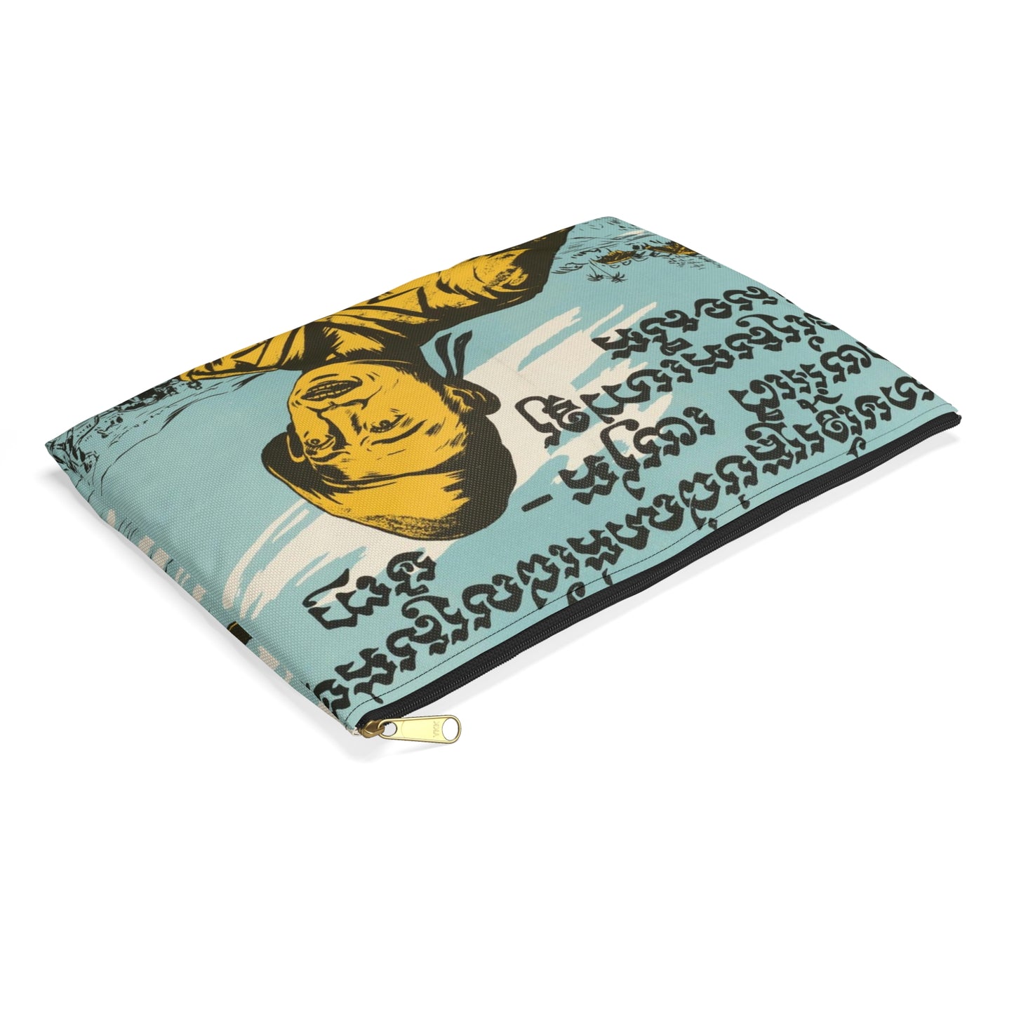 Cambodian - Blood, United States information service propaganda Large Organizer Pouch with Black Zipper