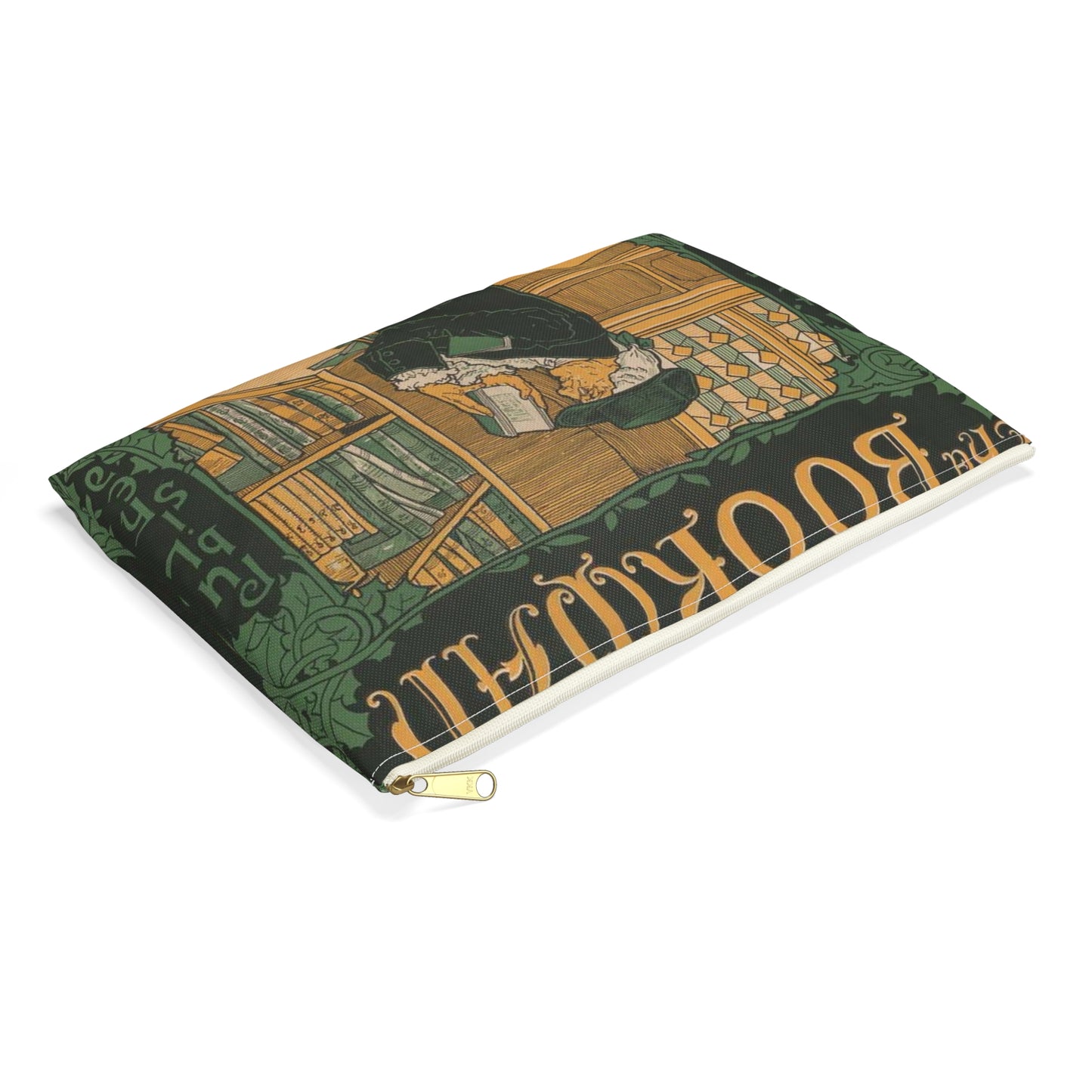Louis Rhead - The bookman, Christmas number (2015646907) Large Organizer Pouch with Black Zipper