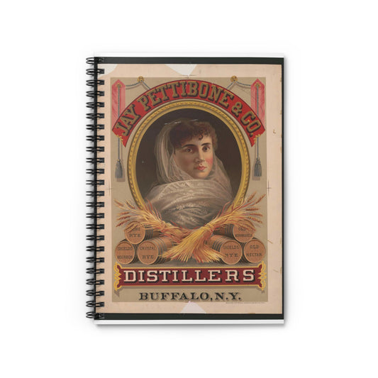 Jay Pettibone & Co., distillers, Buffalo, N.Y Spiral Bound Ruled Notebook with Printed Cover