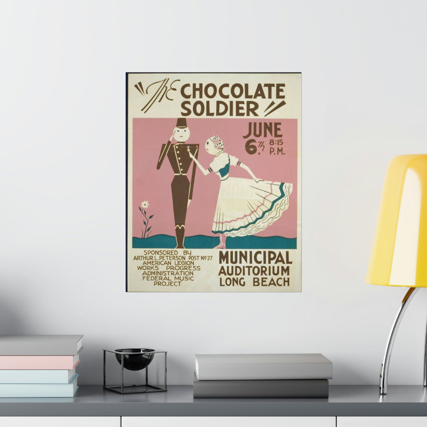 "The chocolate soldier" - WPA poster, Public domain, Library of Congress High Quality Matte Wall Art Poster for Home, Office, Classroom