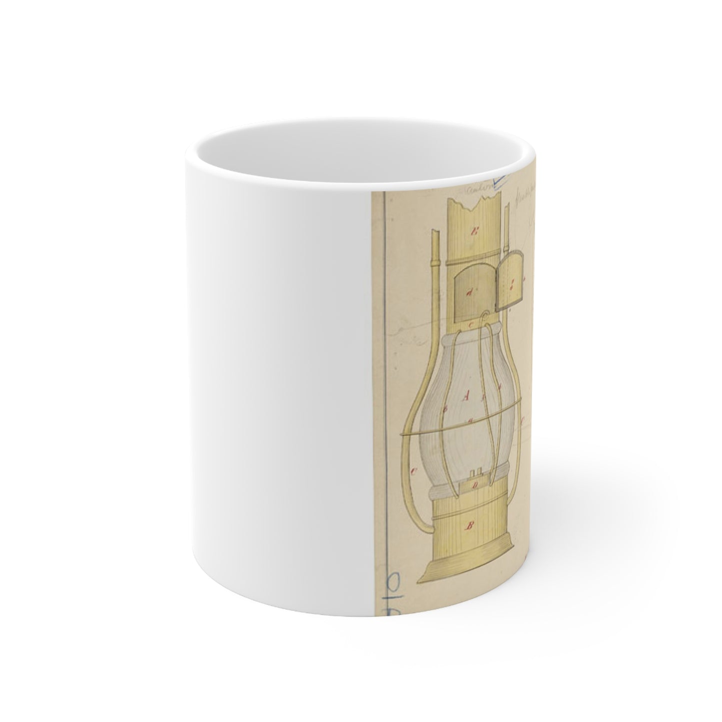 Patent drawing - Drawing of Submarine Telescope Public domain  image Beautiful Novelty Ceramic Coffee Mug 11oz