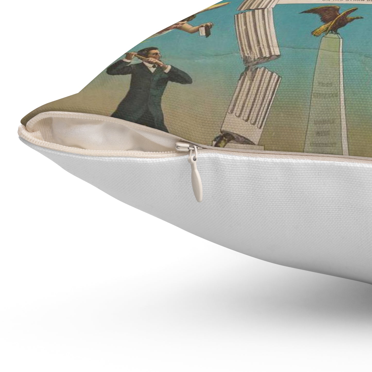 Afro-American Monument - Print, Library of Congress collection Decorative Accent Square Pillow