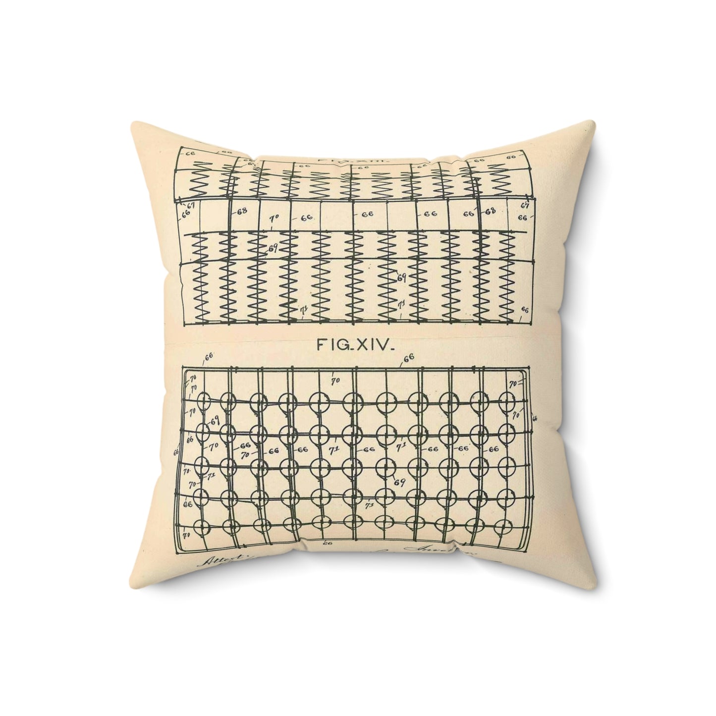 Patent Case File No. 355,139, Dish Washing Machine, Inventor Josephine G. Cochran - DPLA - 1a806ea5879c9a272713bca02da1a760 (page 61) Decorative Accent Square Pillow