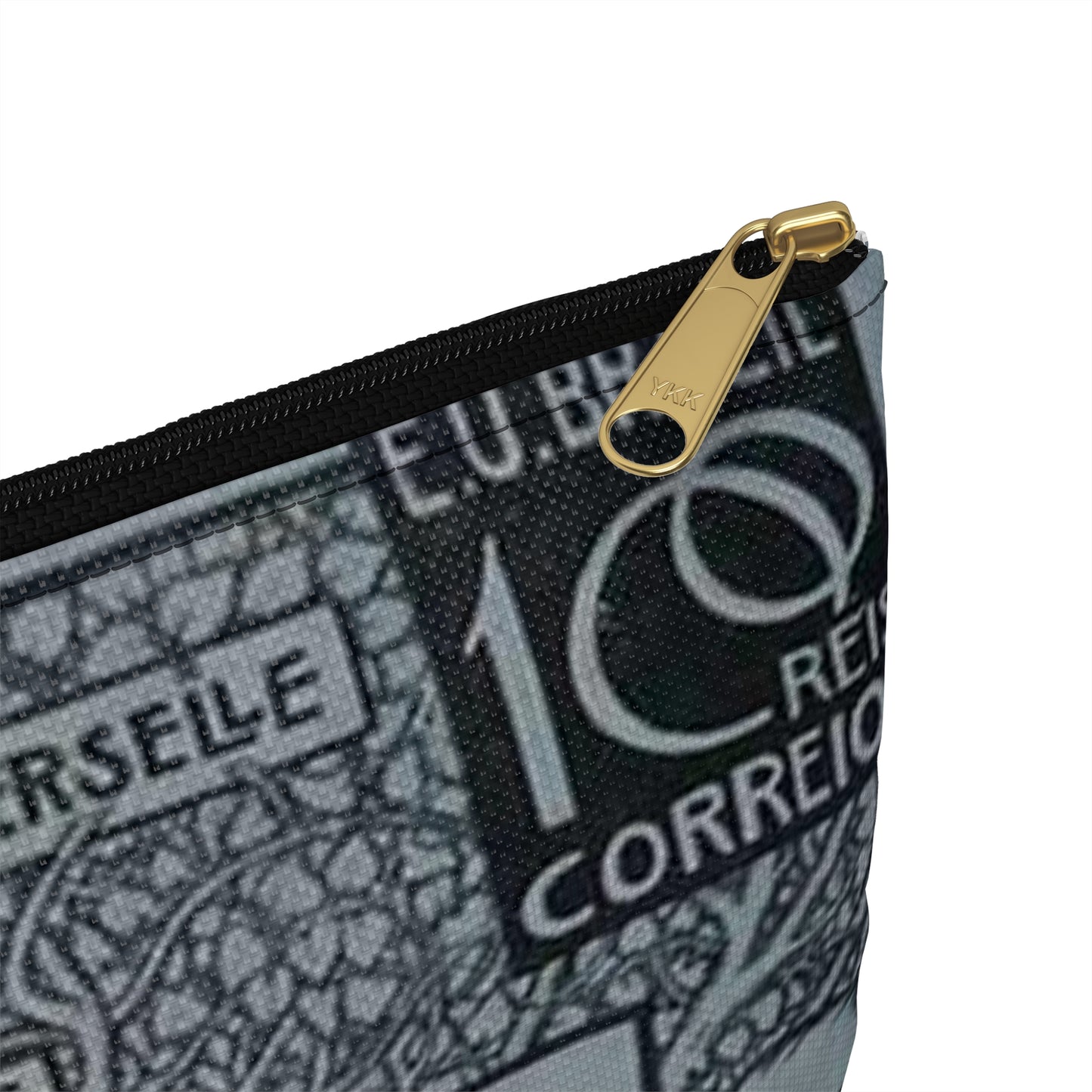 EliseuVisconti-D857-Bilhete postal para o exterior – A Evolução Histórica do Brasil – Projeto para bilhete postal integrante da coleção vencedora do Concurso dos Correios de 1904 Large Organizer Pouch with Black Zipper