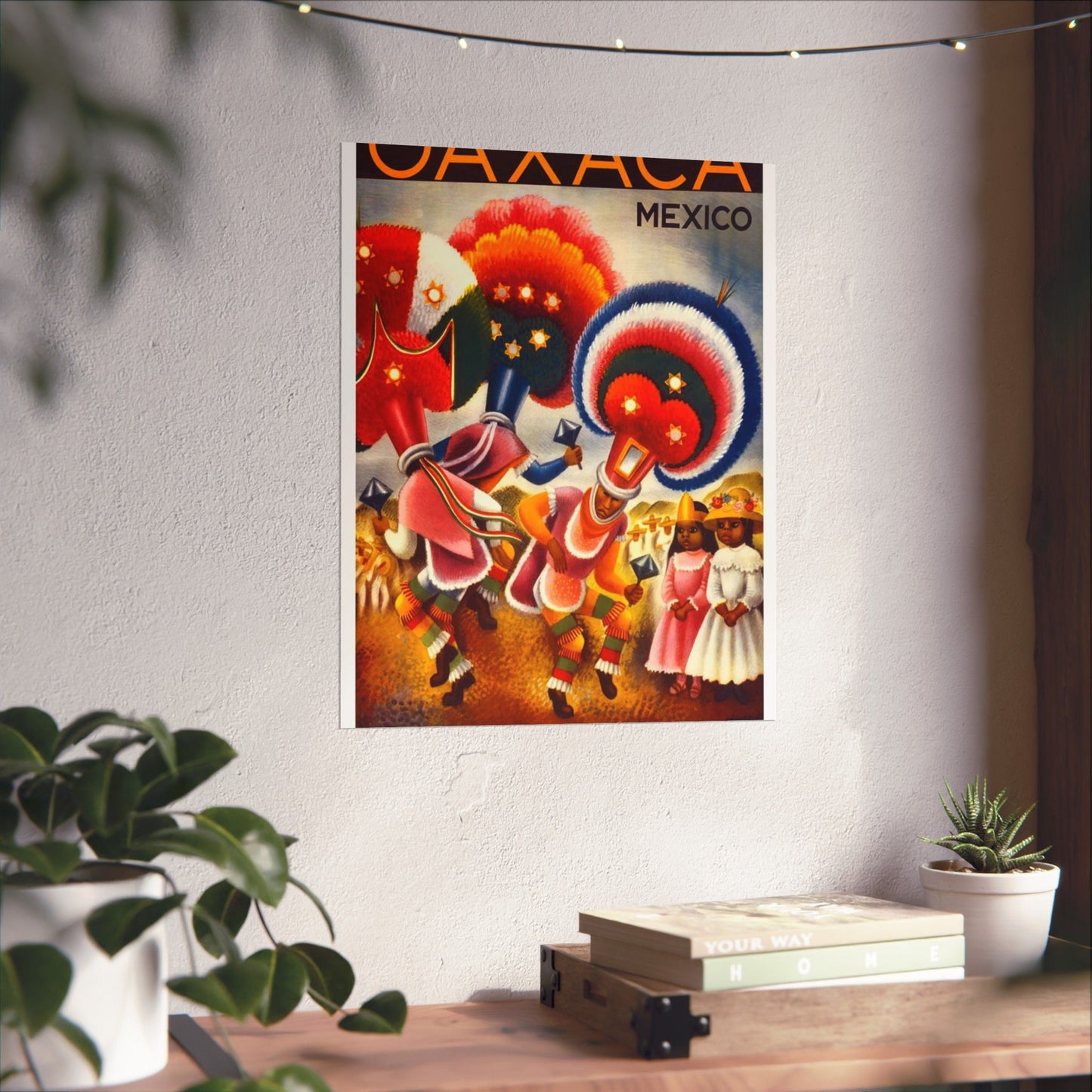 Oaxaca. Mexico. Vintage Travel Poster. High Quality Matte Wall Art Poster for Home, Office, Classroom