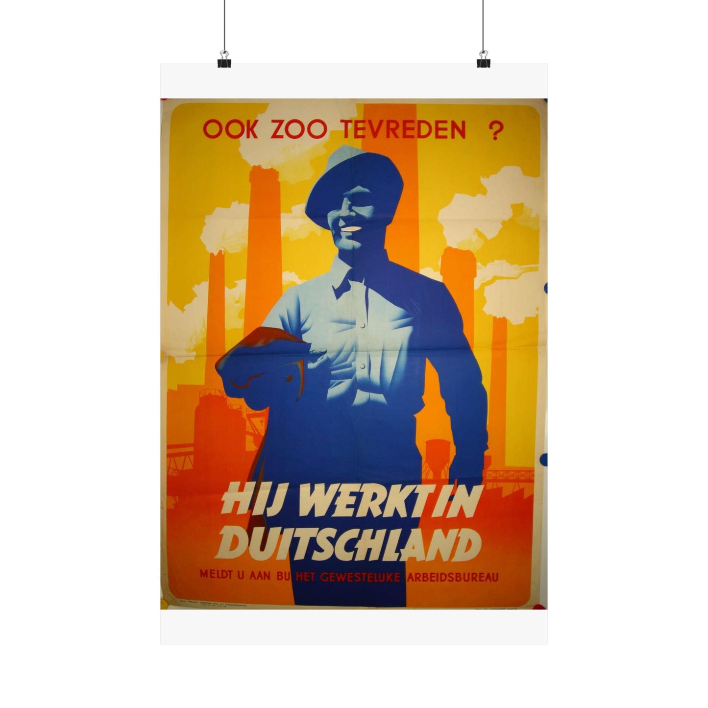 Ook zoo tevreden? - Art Deco public domain image High Quality Matte Wall Art Poster for Home, Office, Classroom