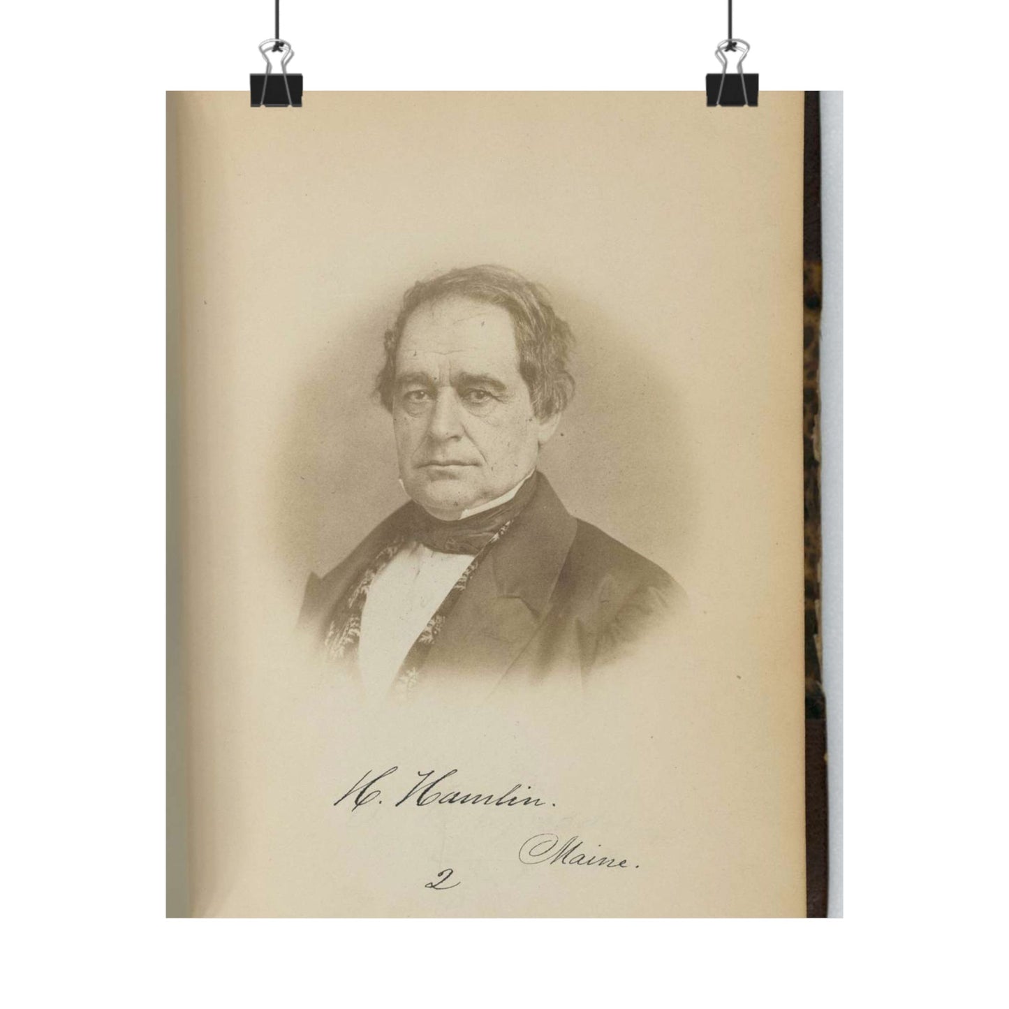 [Hannibal Hamlin, Senator from Maine, Thirty-fifth Congress, half-length portrait] High Quality Matte Wall Art Poster for Home, Office, Classroom